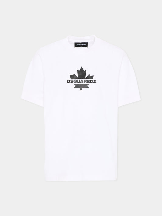 T-Shirt bianca per bambini con logo,Dsquared2,DQ2743 D0AC7 DQ100