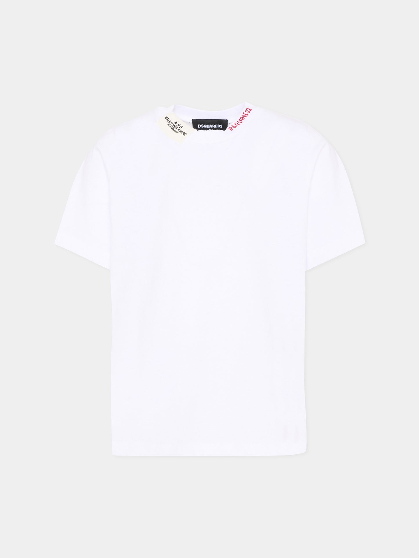 T-Shirt bianca per bambino con logo,Dsquared2,DQ3161 D0AGP DQ100