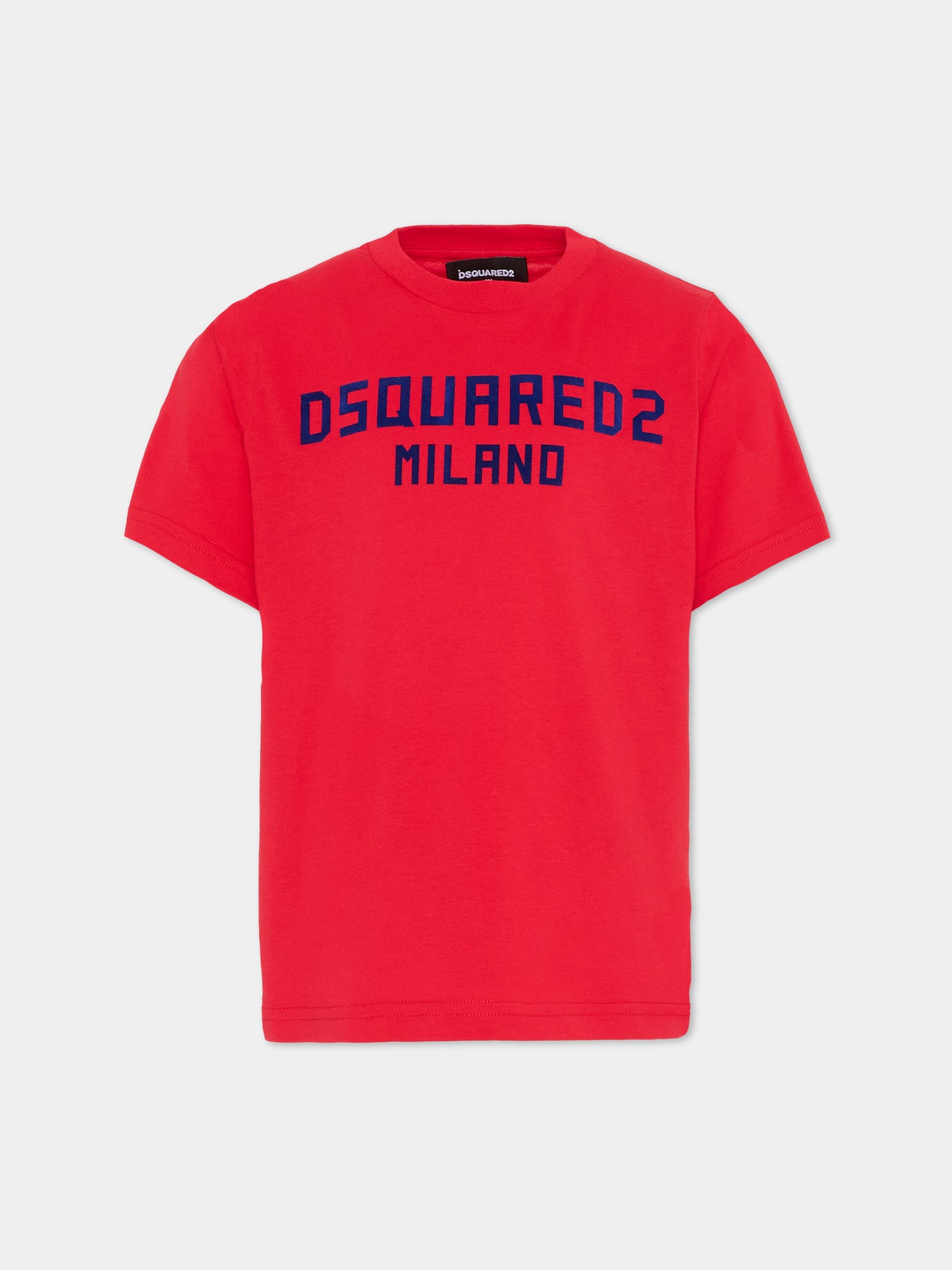 T-shirt rossa per bambino con logo,Dsquared2,DQ3164 D0015 DQ401