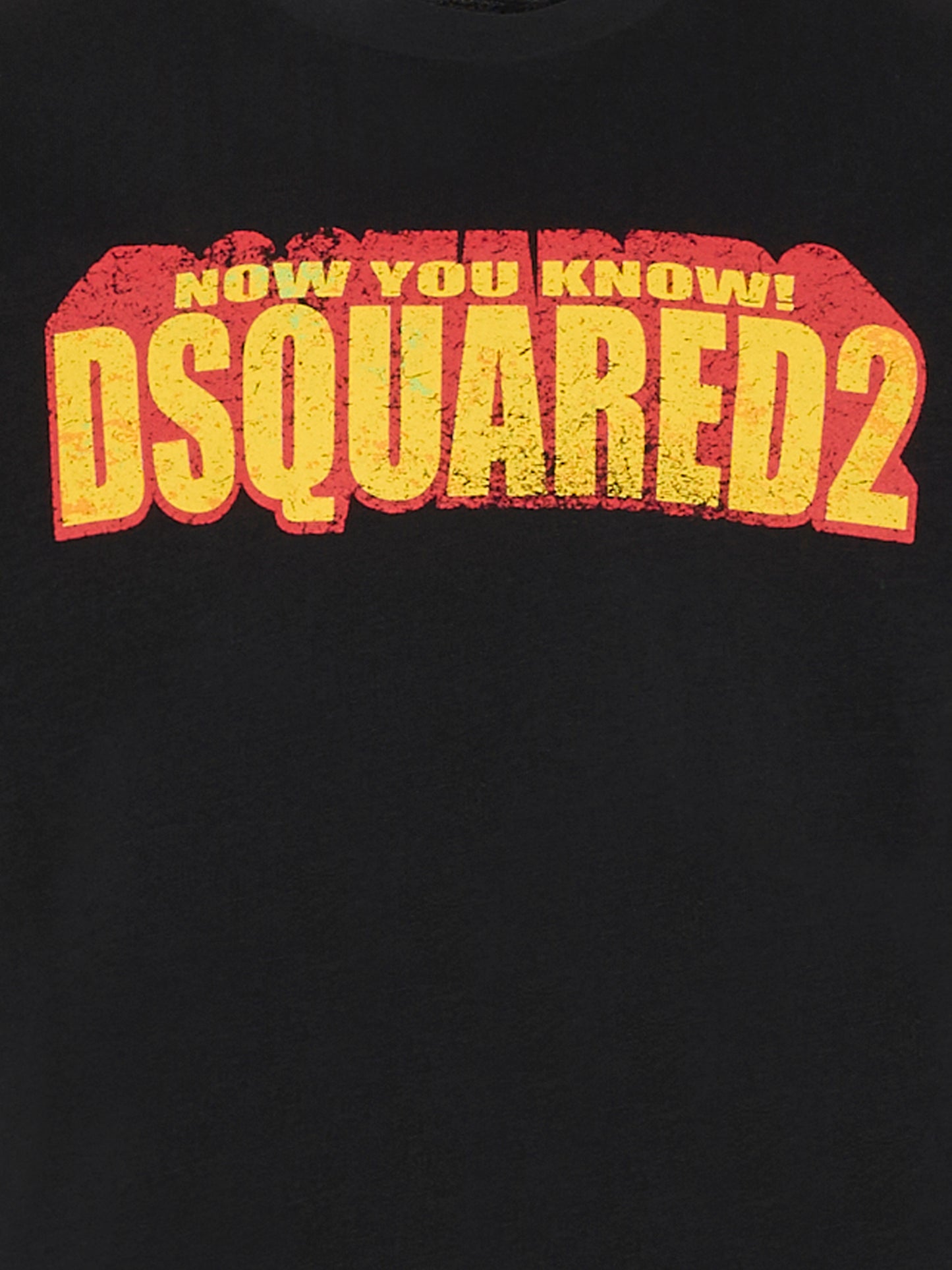 T-shirt nera per bambino con logo,Dsquared2,DQ3167 D0ACD DQ900