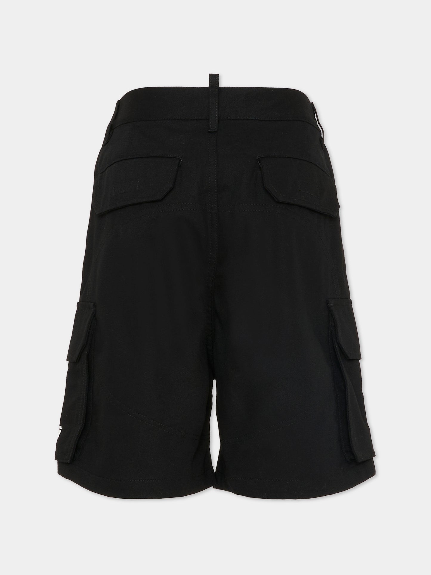 Shorts neri per bambino con logo,Dsquared2,DQ3209 D0AGK DQ900