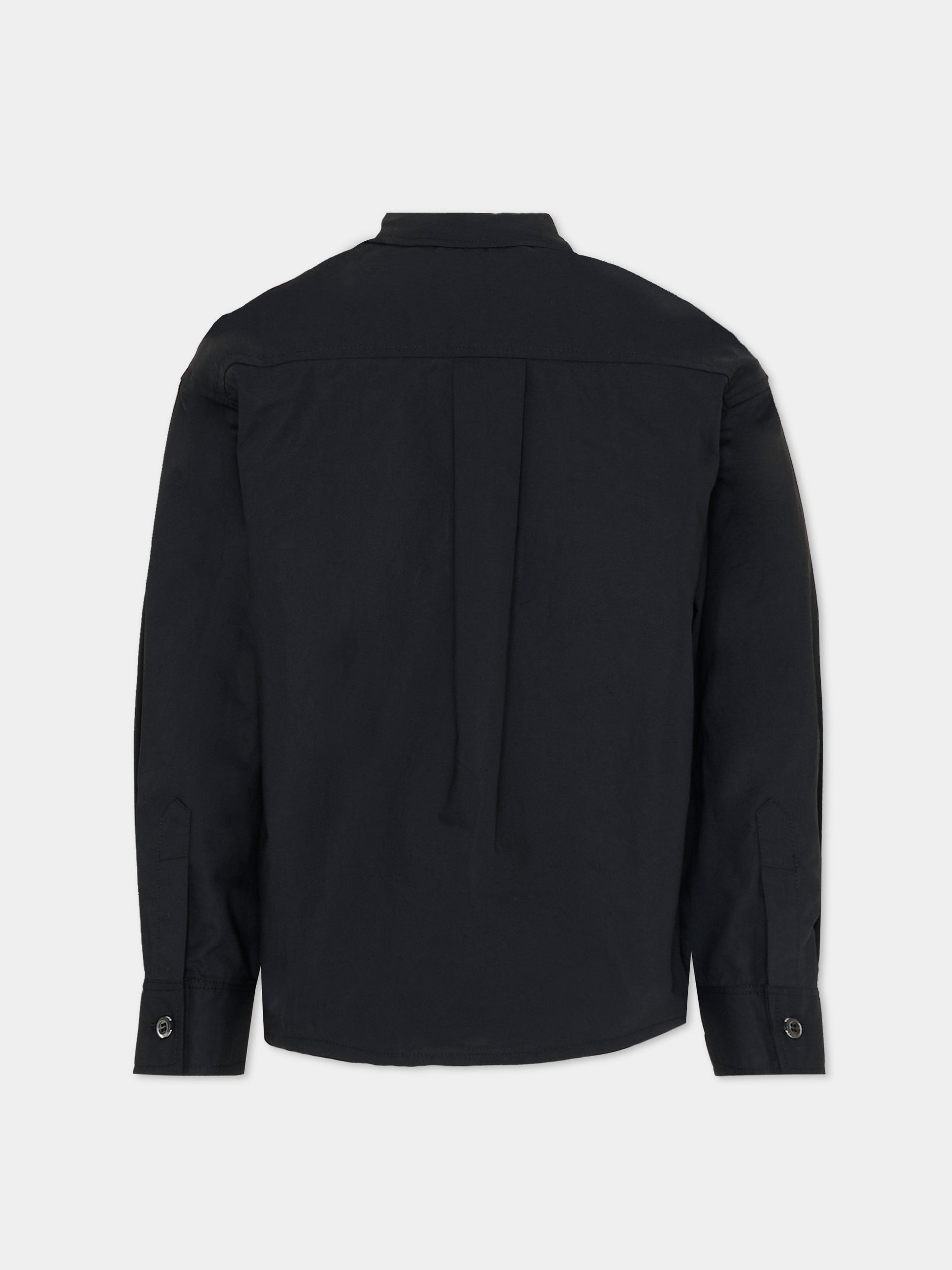 Camicia nera per bambino con logo,Dsquared2,DQ3225 D007D DQ900