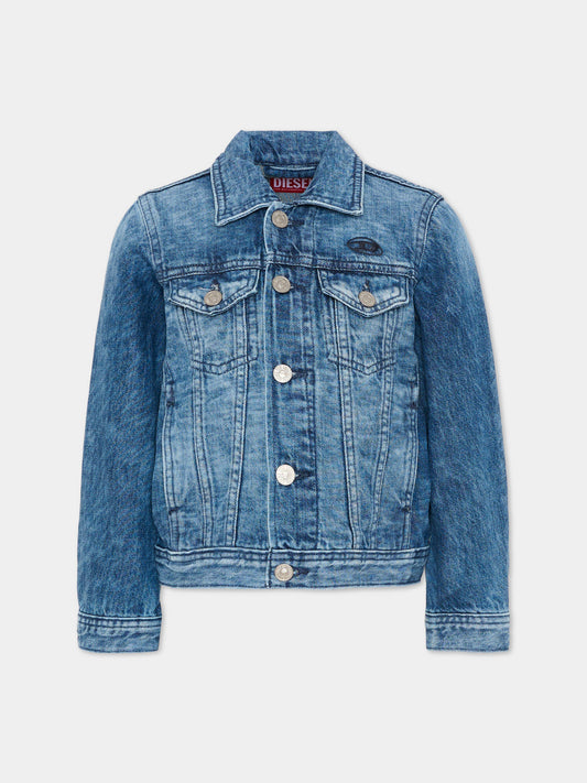 Giubbotto di jeans per bambini con logo,Diesel,00J4QC KXBSV K01