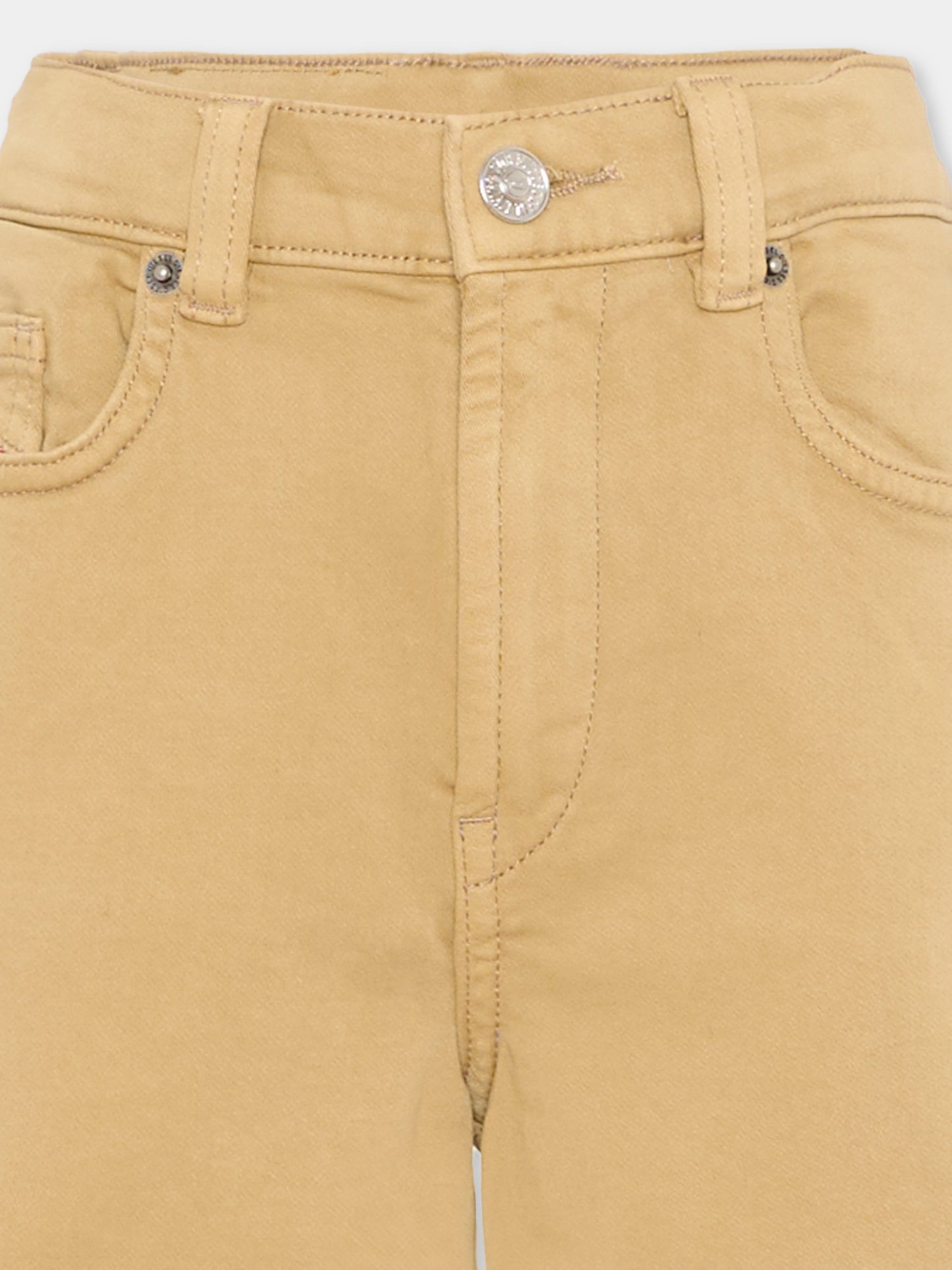 Shorts beige per bambino con logo,Diesel,J00722 KXBR6 K708