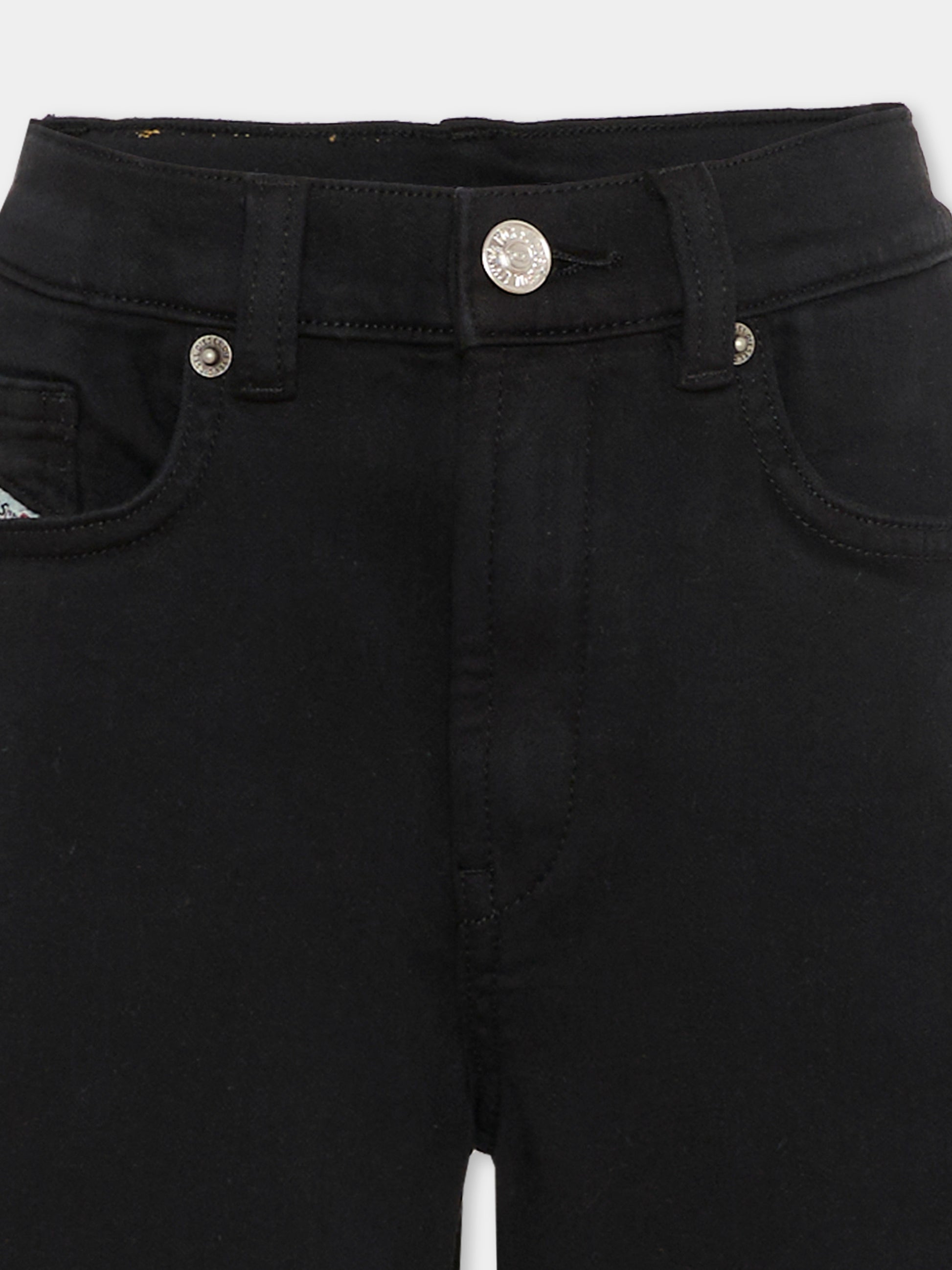 Shorts neri per bambino con logo,Diesel,J00722 KXBR6 K900