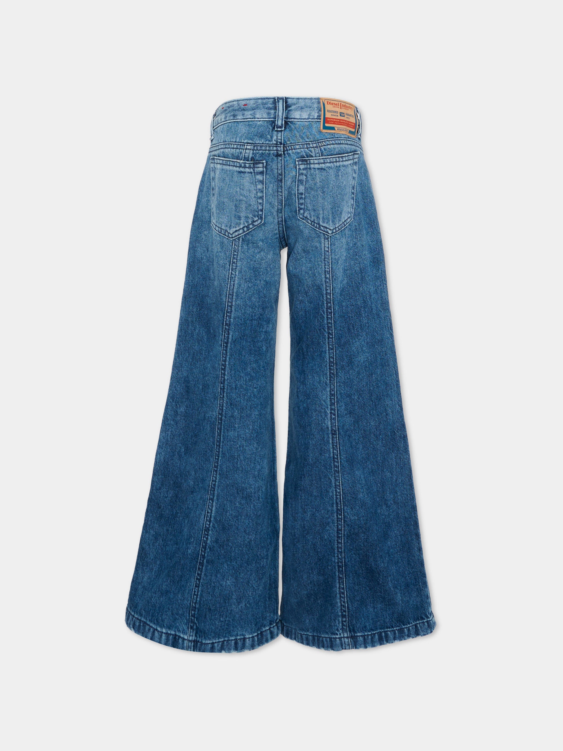 Jeans denim per bambina a zampa,Diesel,J02343 KXBSV K01