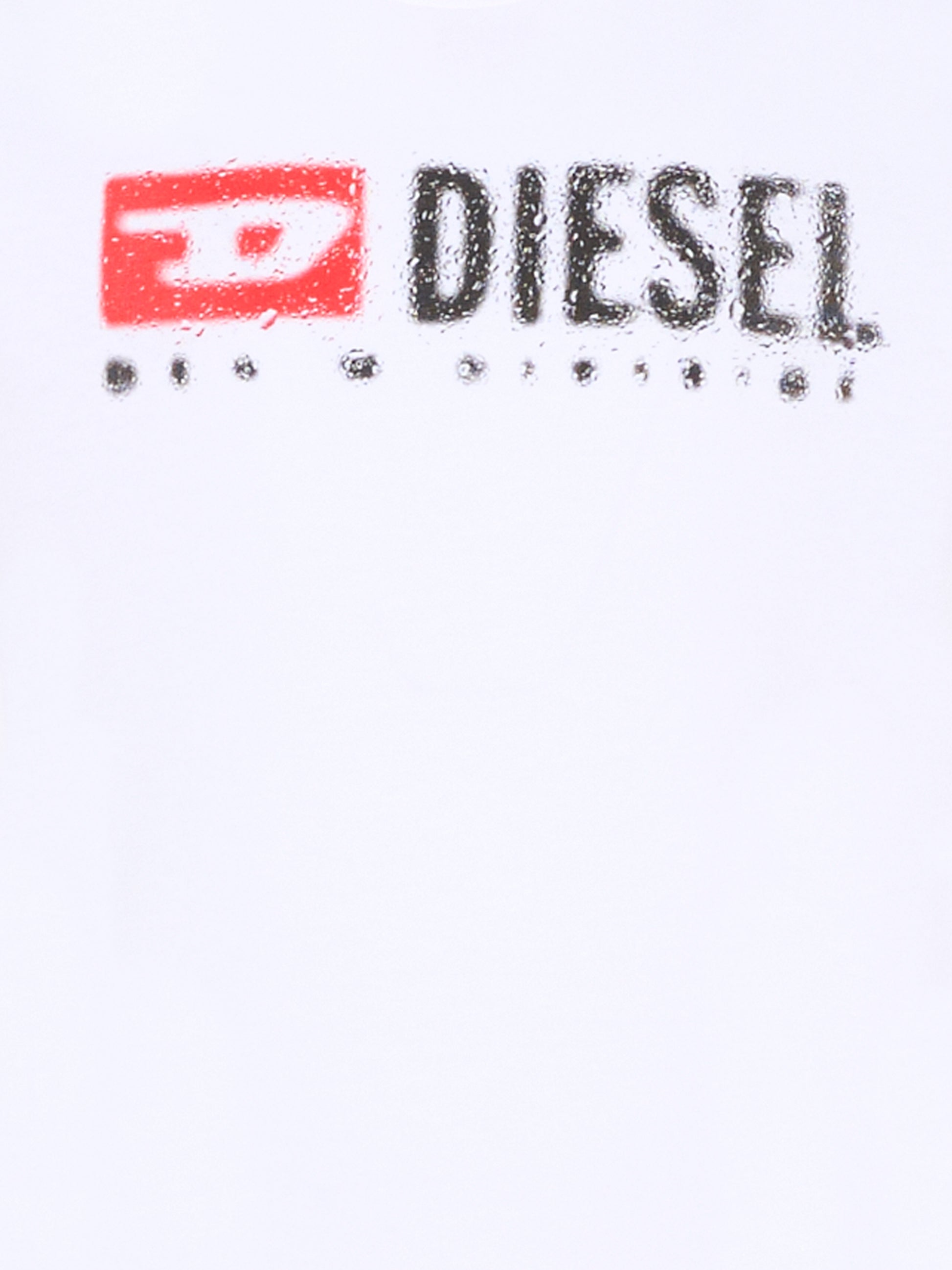 T-shirt bianca per bambini con logo,Diesel,J02475 00YI9 K100