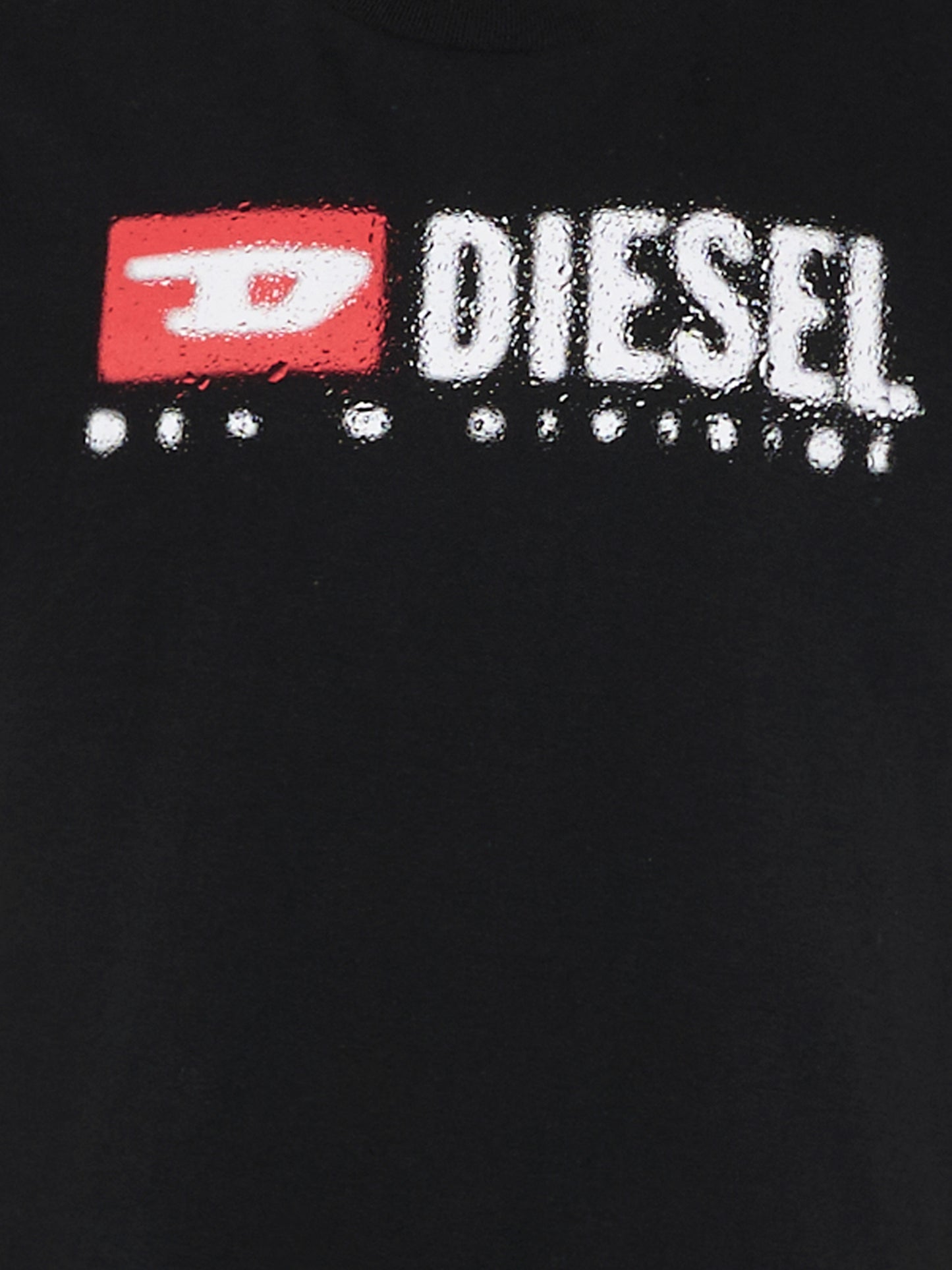 T-shirt nera per bambino con logo,Diesel,J02475 00YI9 K900