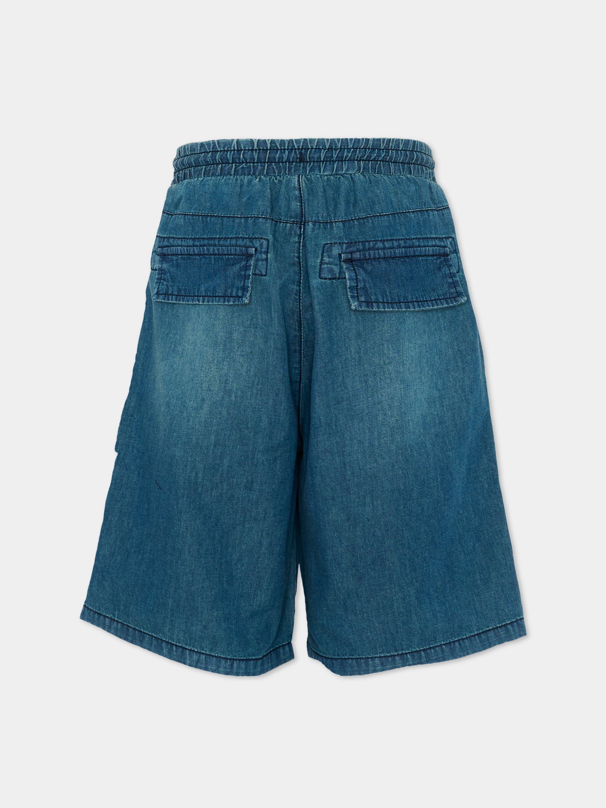 Shorts denim per bambina con tasche cargo,Diesel,J02555 KXBRY K01