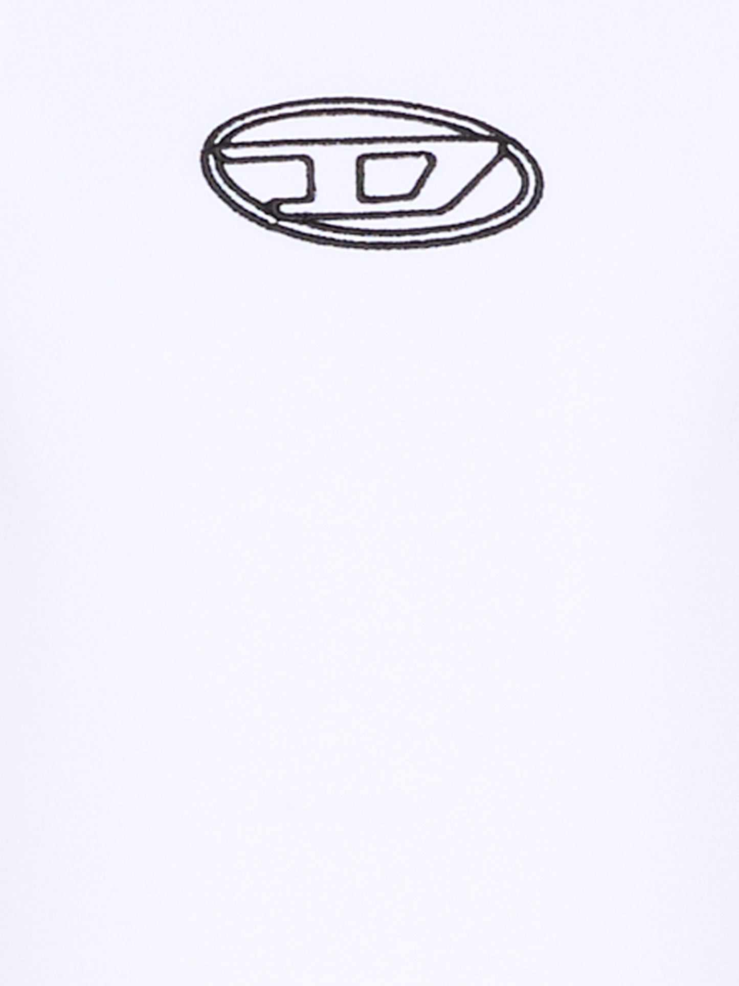 Top bianco per bambina con logo ricamato,Diesel,J02577 KYA0L K100