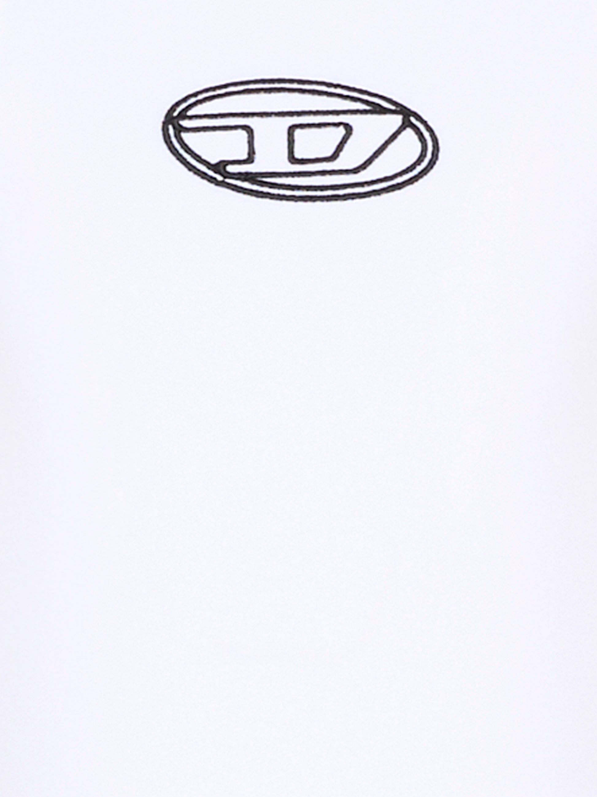 Top bianco per bambina con logo ricamato,Diesel,J02577 KYA0L K100