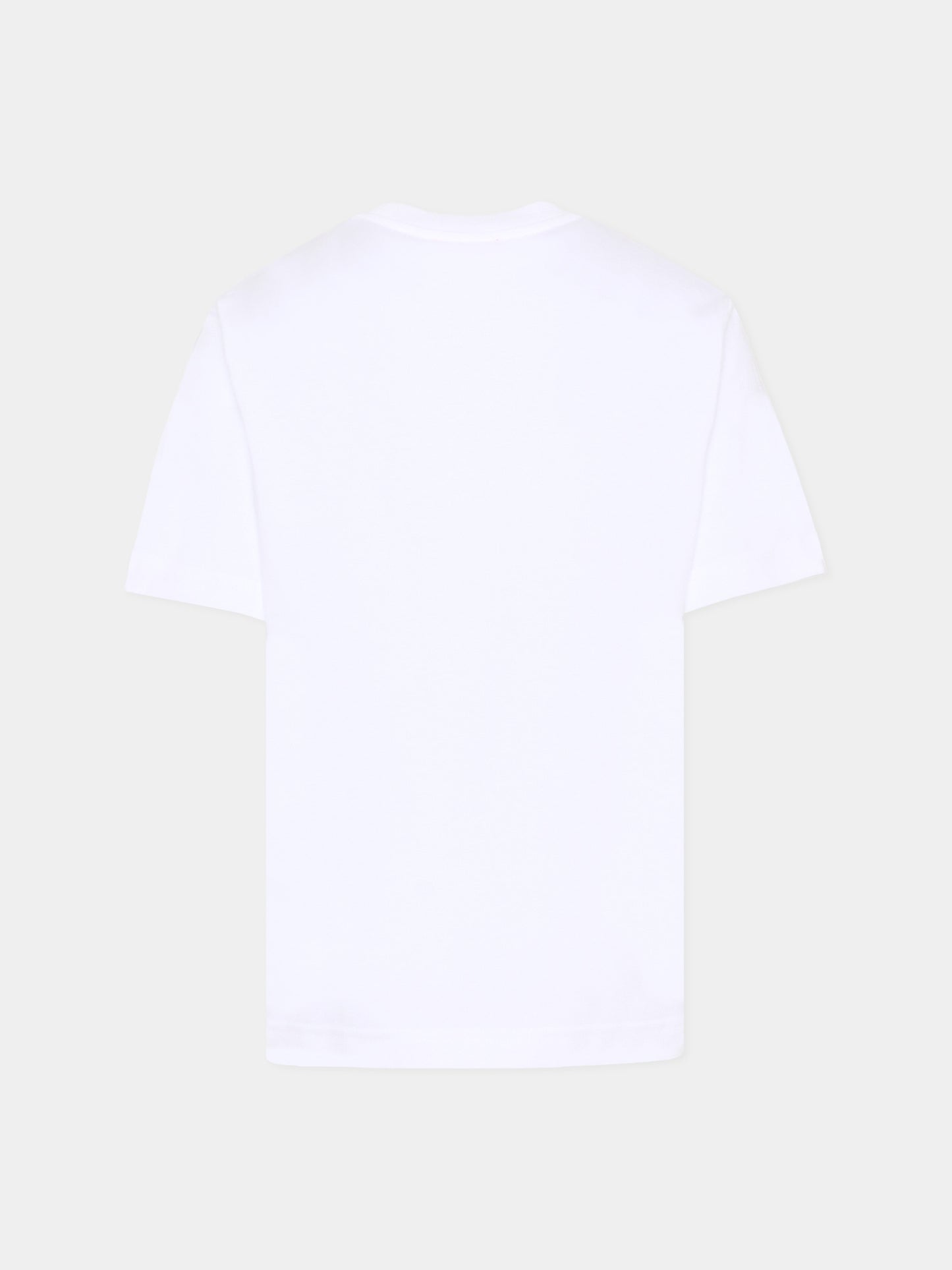 T-shirt bianca per bambini con loghi,Diesel,J02601 00YI9 K100