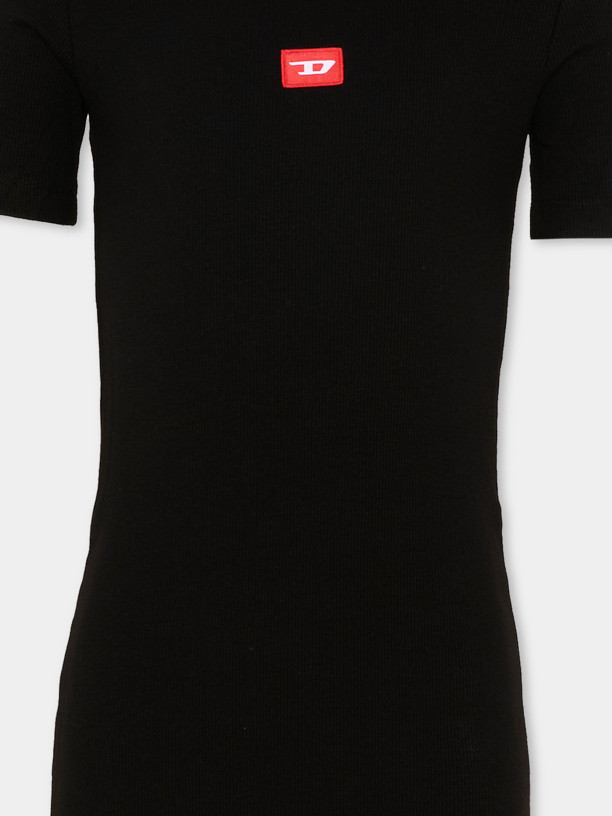 Vestito nero per bambina con logo,Diesel,J02636 KYAZY K900