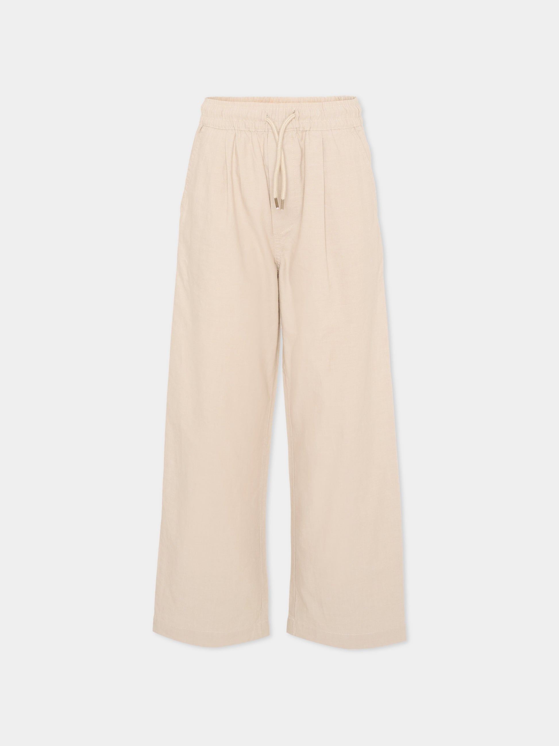 Pantaloni casual beige per bambino con logo,Diesel,J02659 KXBSN K141