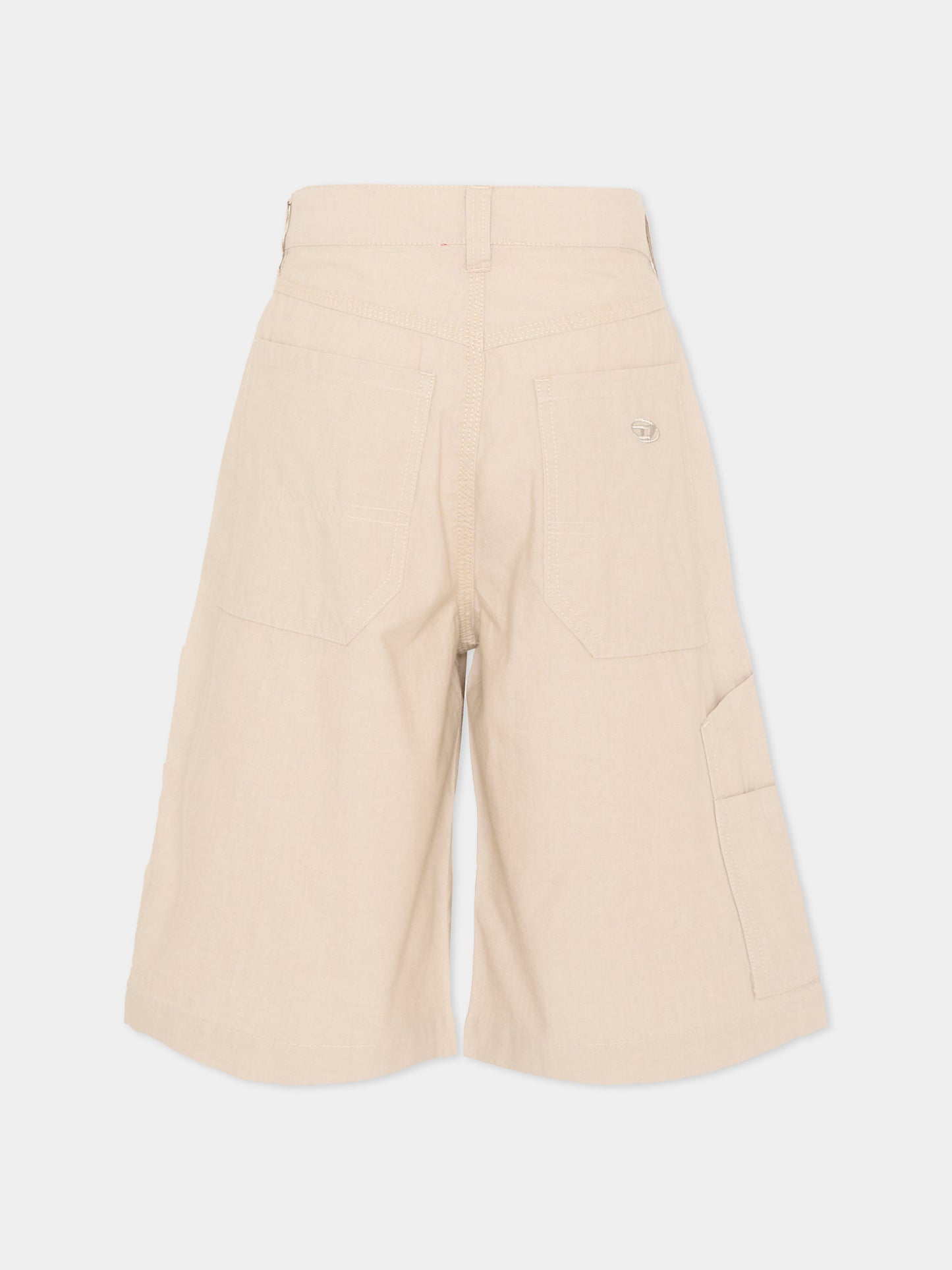 Shorts beige per bambino con tasche cargo,Diesel,J02678 KXBSN K141