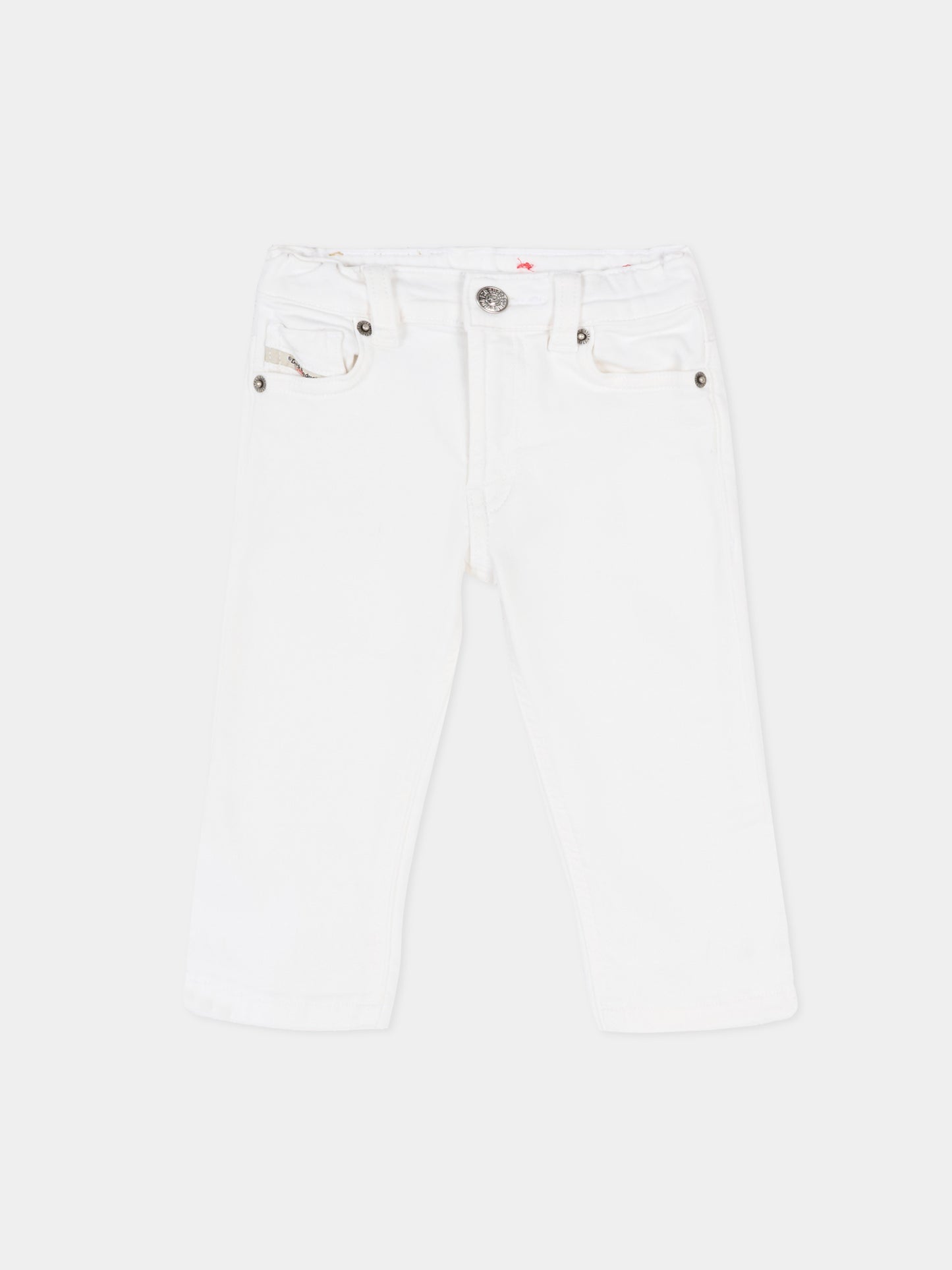 Jeans bianchi per neonati con logo,Diesel,K00312 KXBR6 K100
