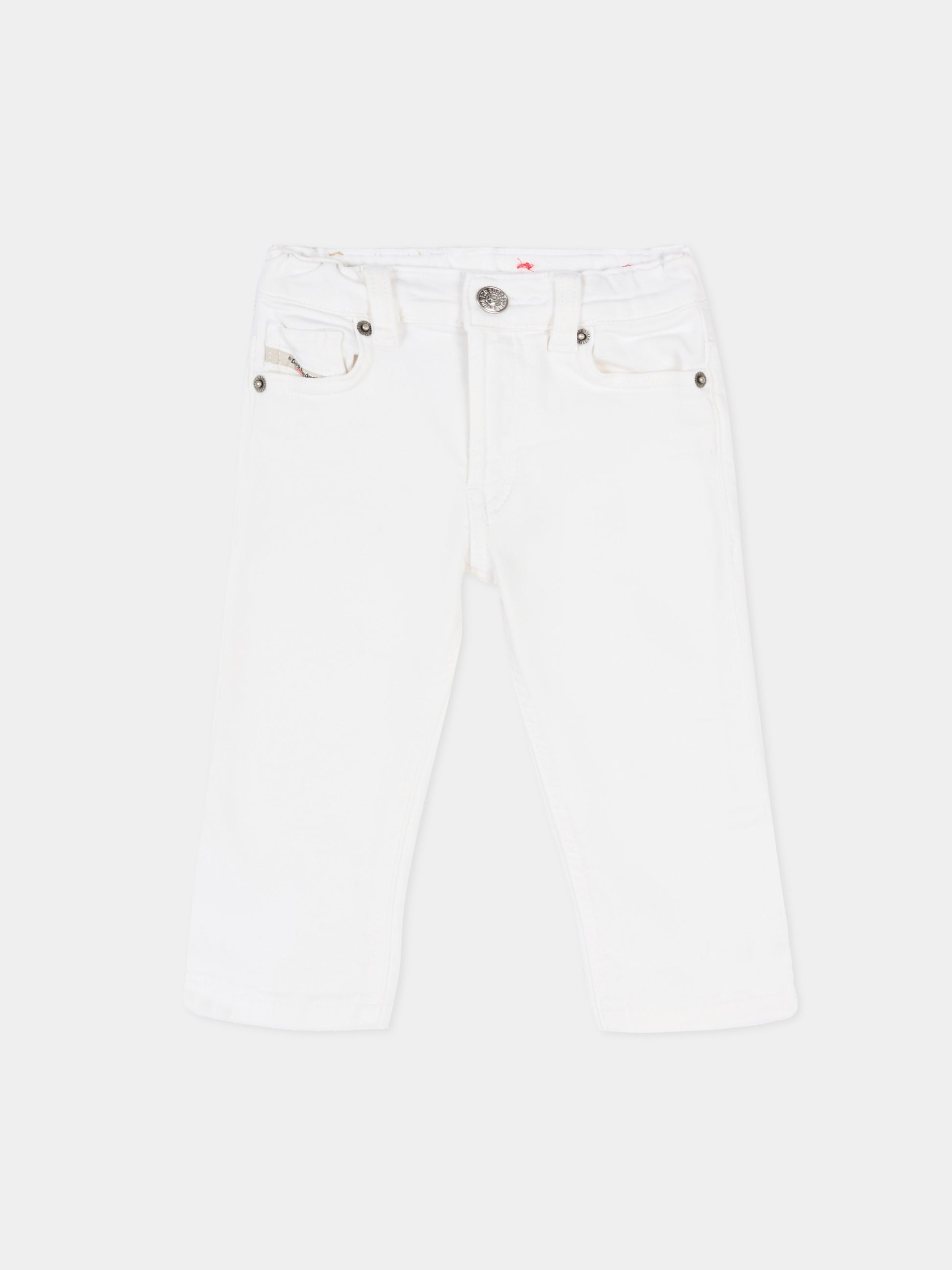 Jeans bianchi per neonati con logo,Diesel,K00312 KXBR6 K100