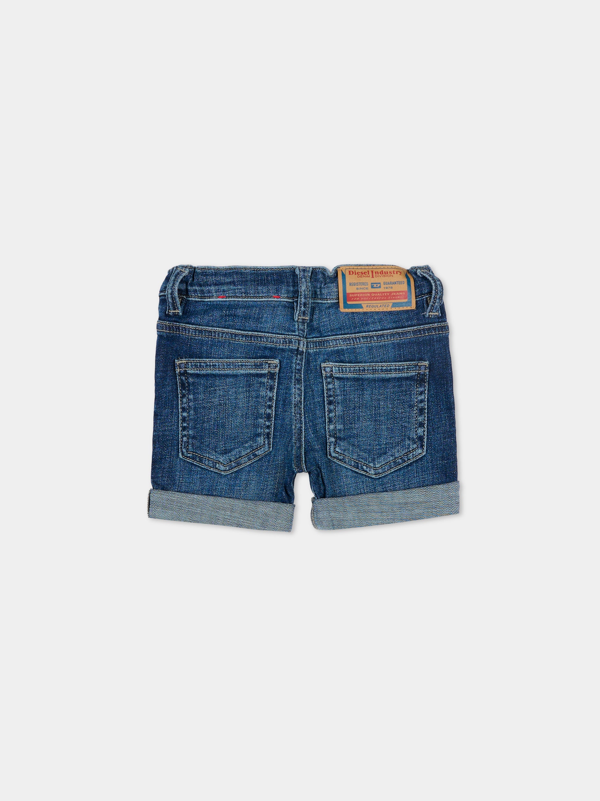 Shorts denim per neonati con logo,Diesel,K00361 KXBSC K01