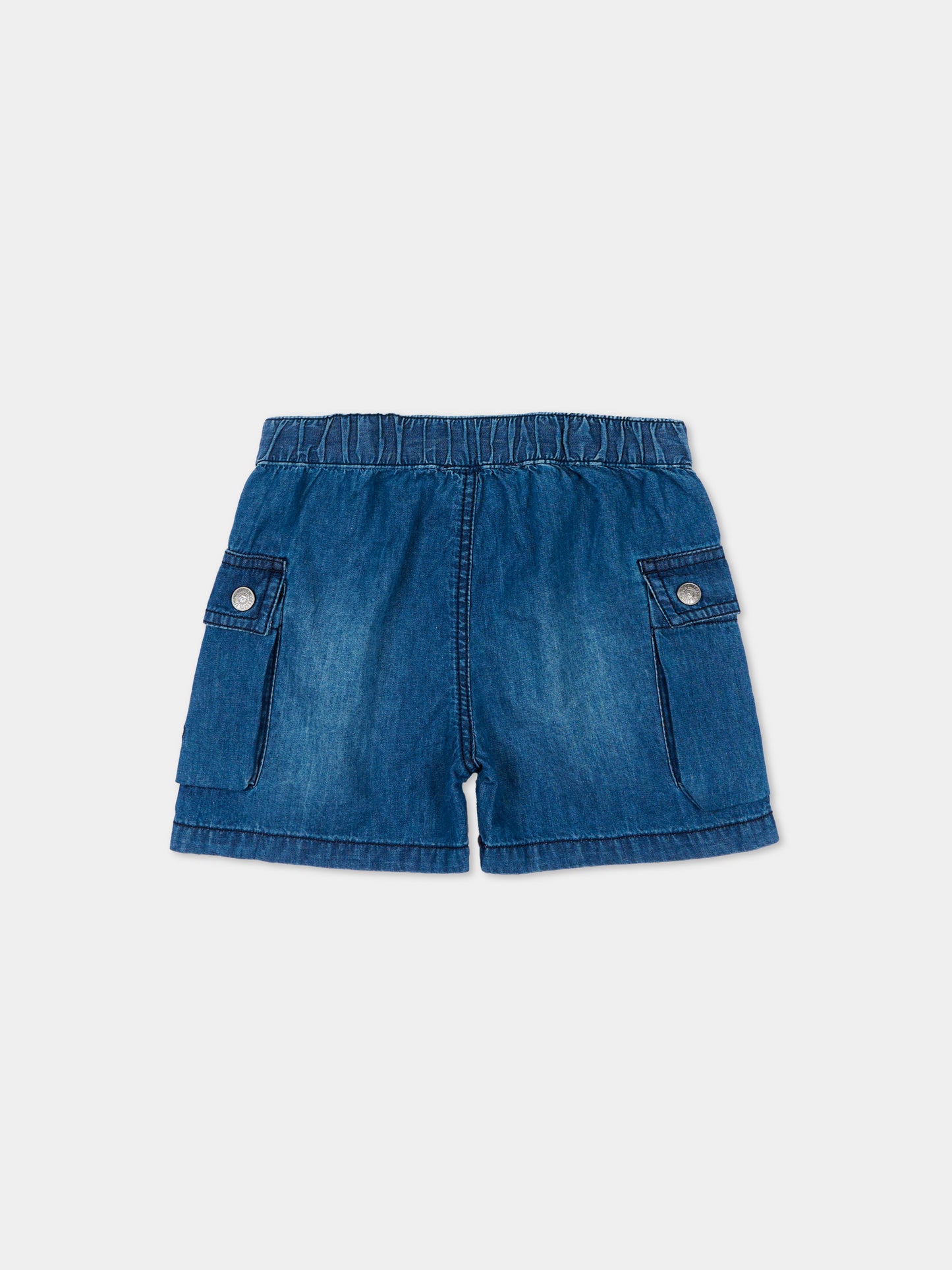 Shorts denim per neonato con logo,Diesel,K00723 KXBRW K01