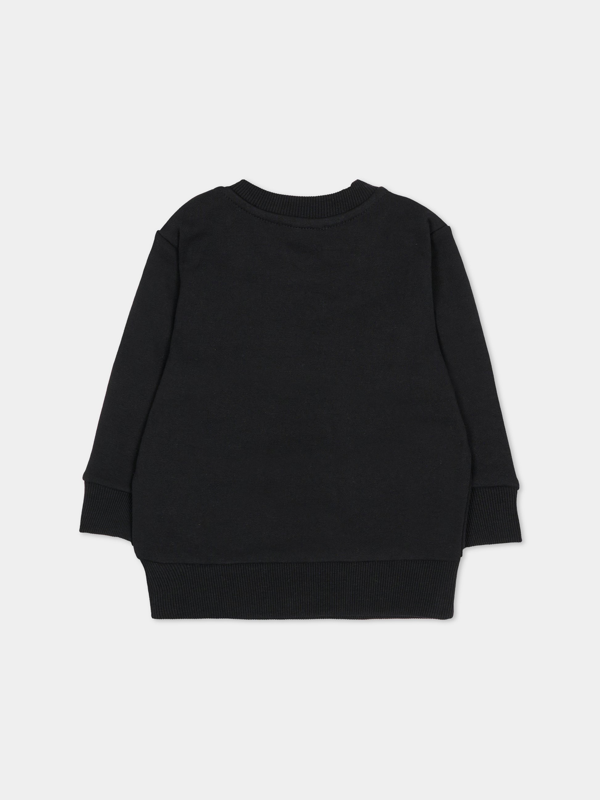 Felpa nera per neonato con logo,Diesel,K00748 KYAVF K900