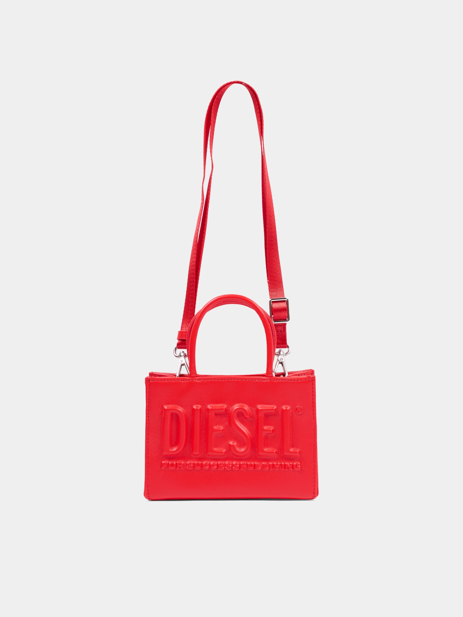 Borsa rossa DSL 3D Mini per bambina con logo,Diesel,J02529 P8073 T4346