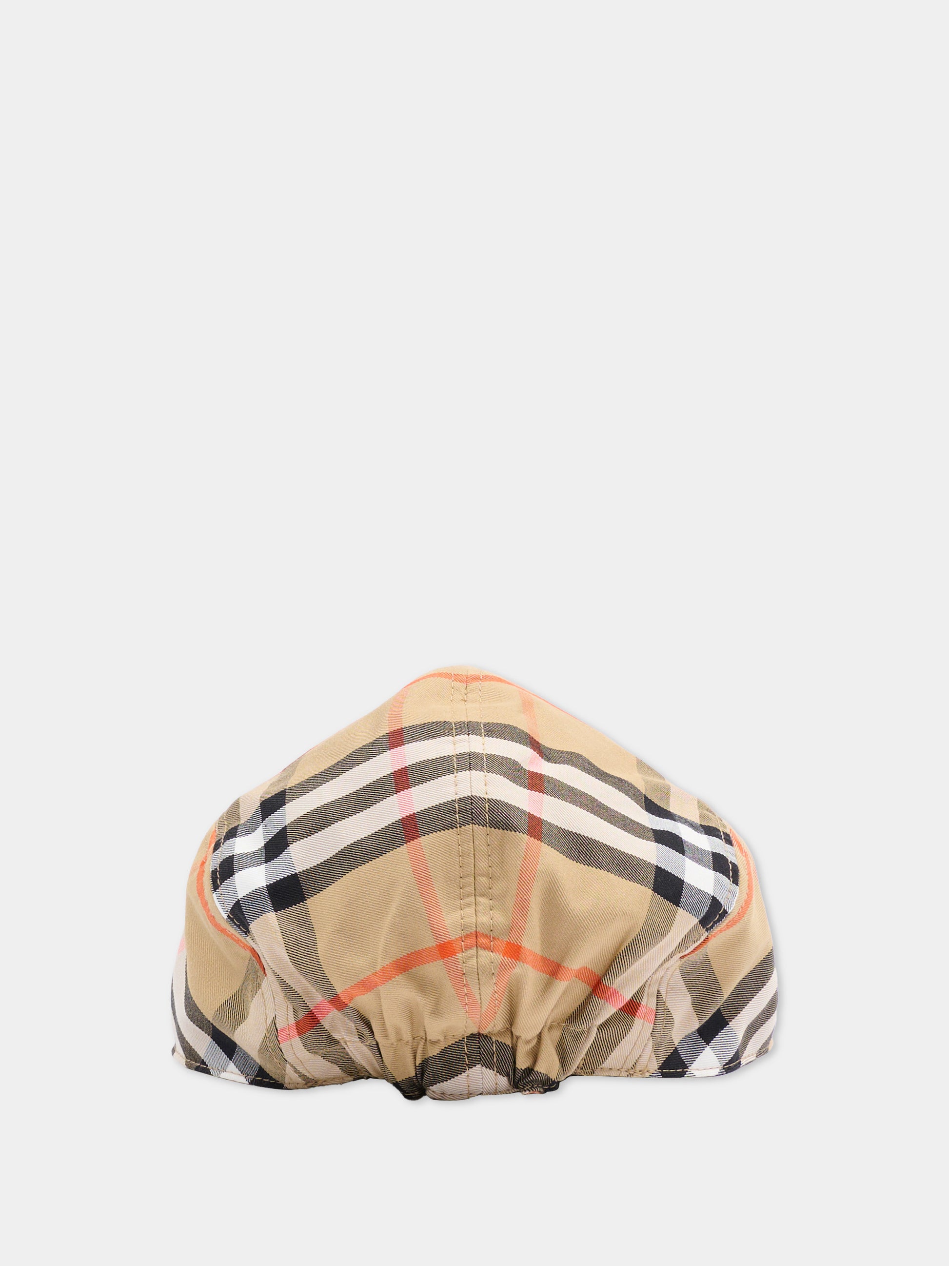 Salopette beige per neonato con check vintage,Burberry Kids,8117965 B9368