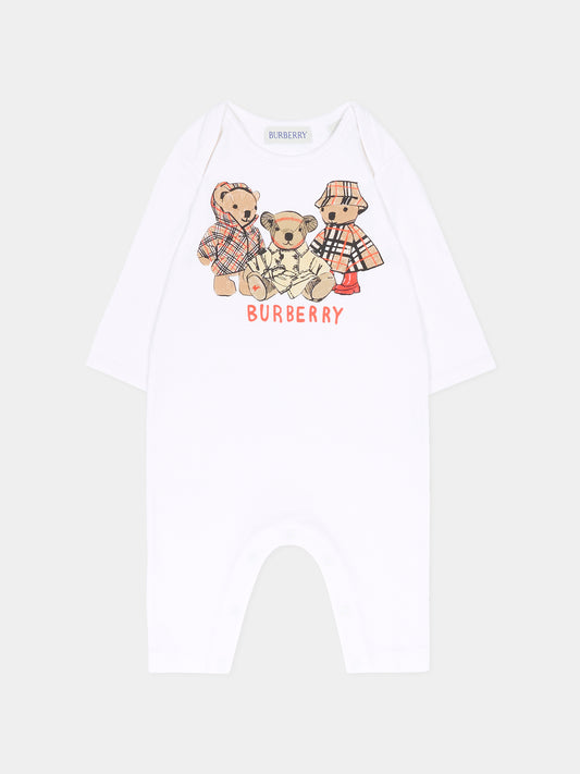 Tutina bianca per neonati con orsetto Thomas e I suoi amici,Burberry Kids,8119458 A1464