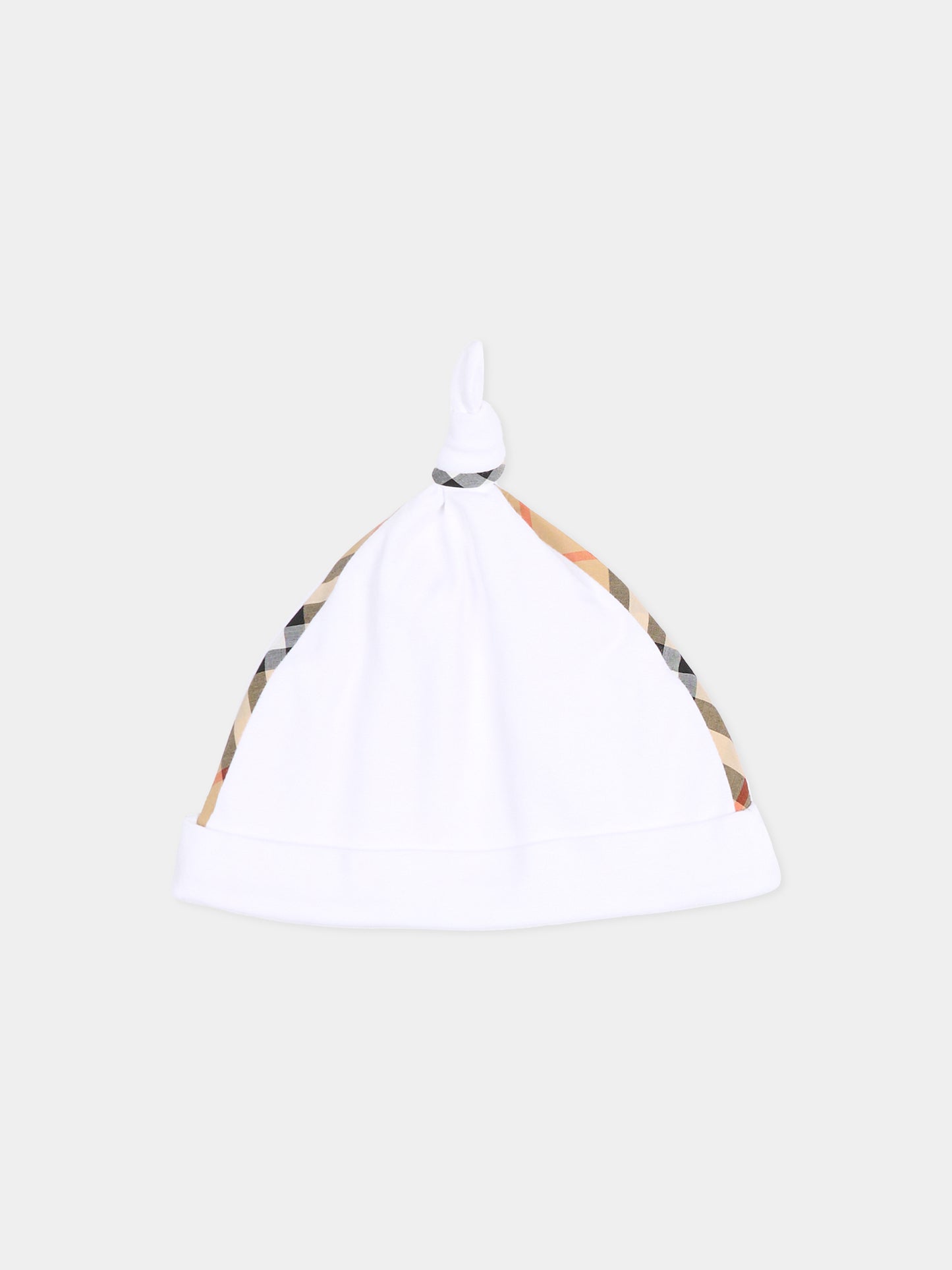 Set tutine bianca per neonati con check vintage,Burberry Kids,8119819 A1464