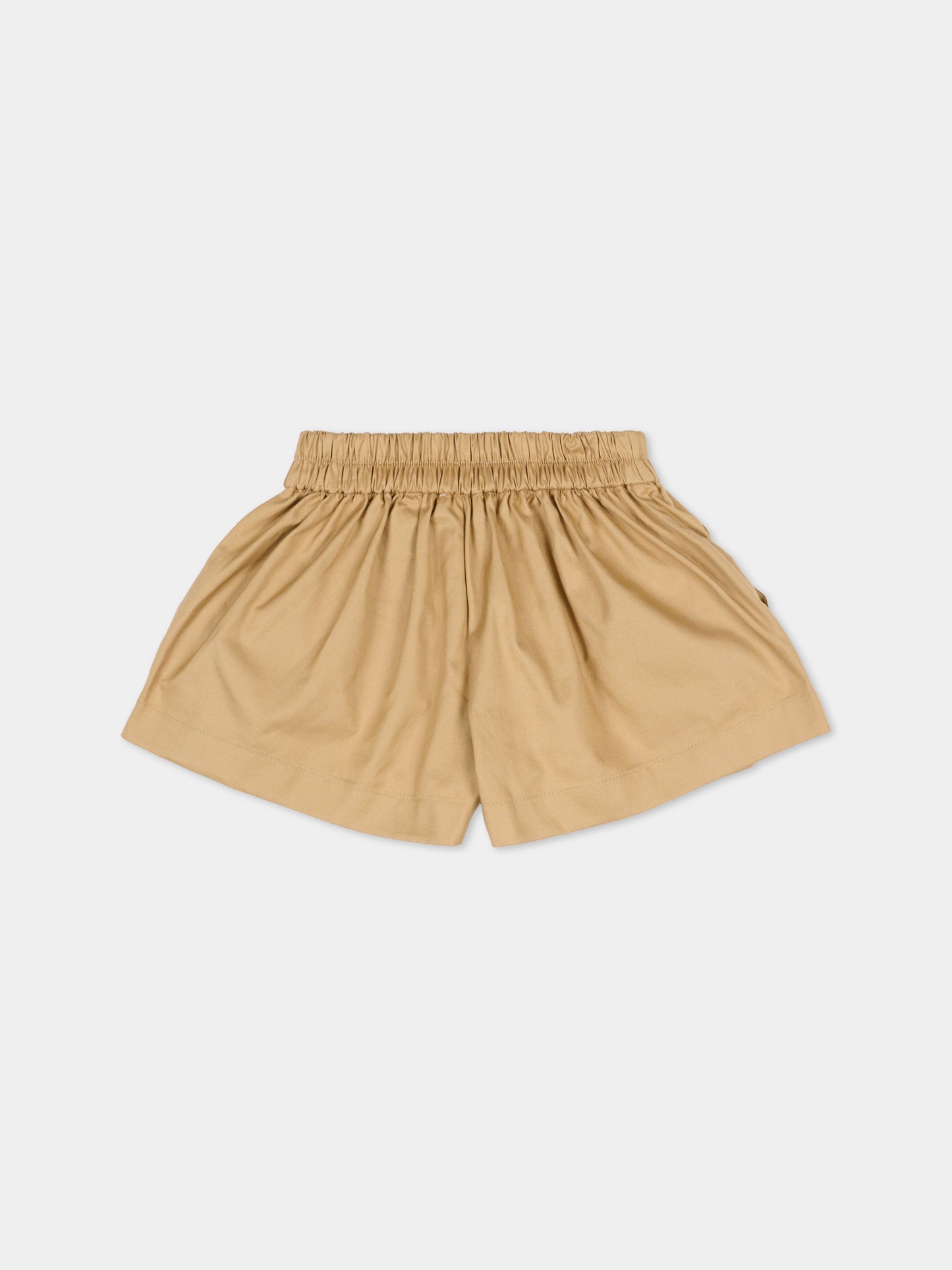 Shorts beige per neonati con logo ricamato,Burberry Kids,8123338 B9719