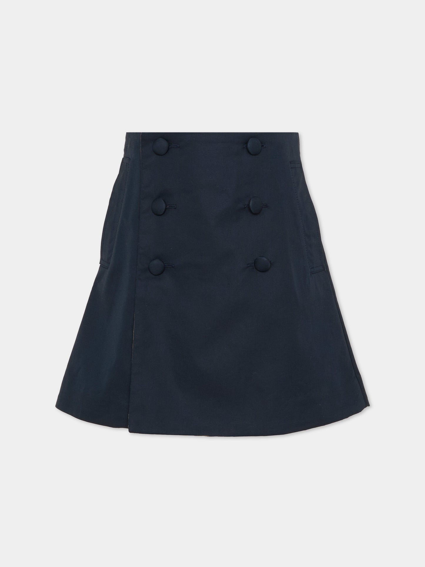 Gonna blu per bambina con bottoni,Burberry Kids,8117161 A1662