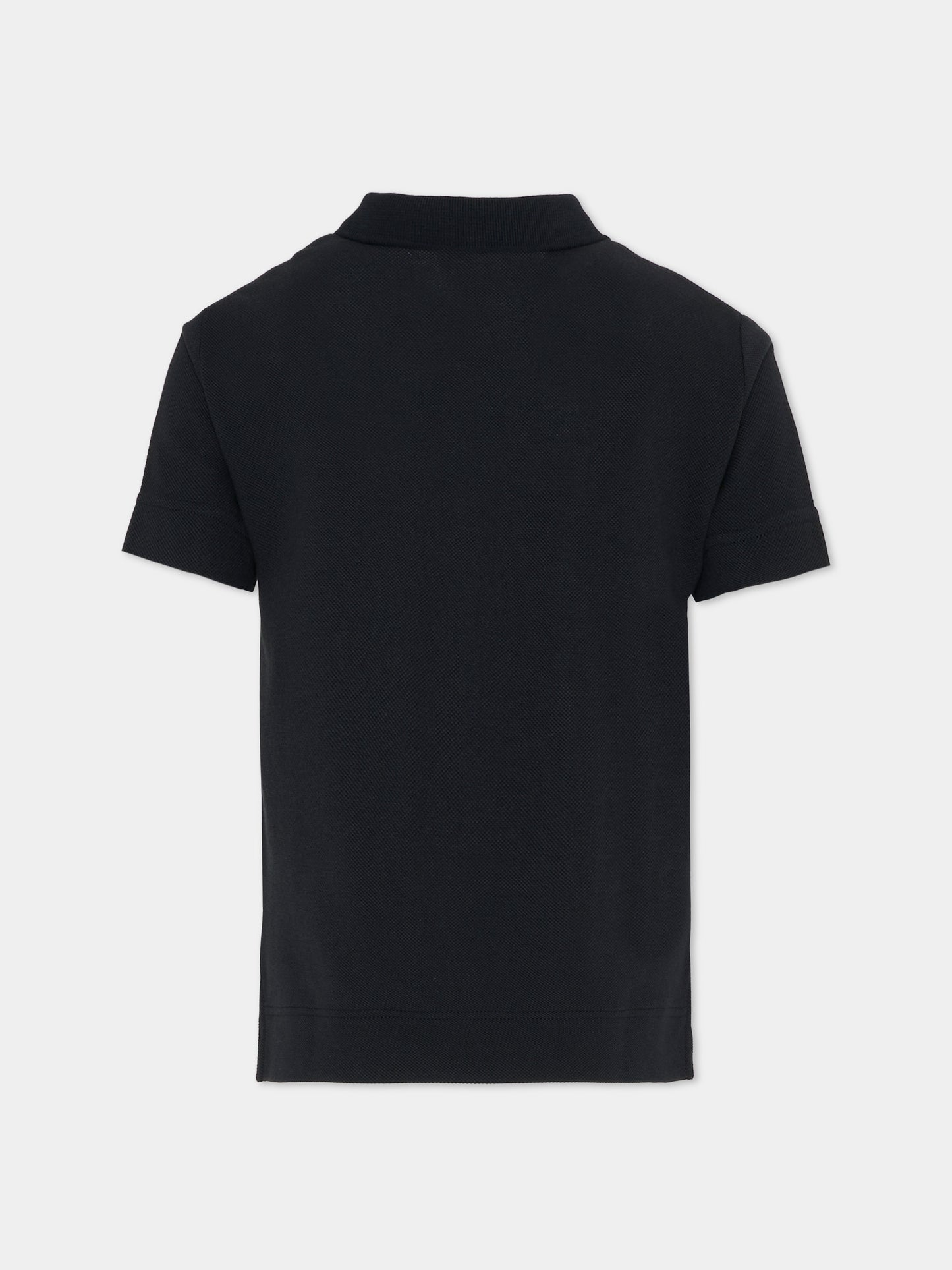 Polo nera per bambini con cavaliere equestre,Burberry Kids,8117373 A1189