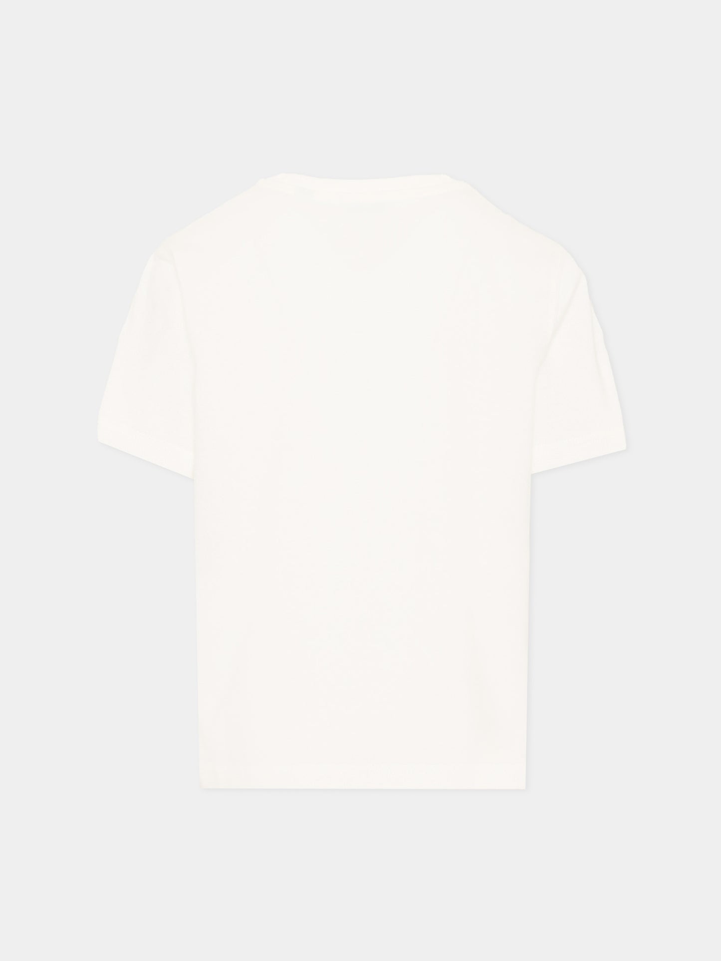 T-Shirt avorio per bambina con orsetto Thomas,Burberry Kids,8117541 A2014