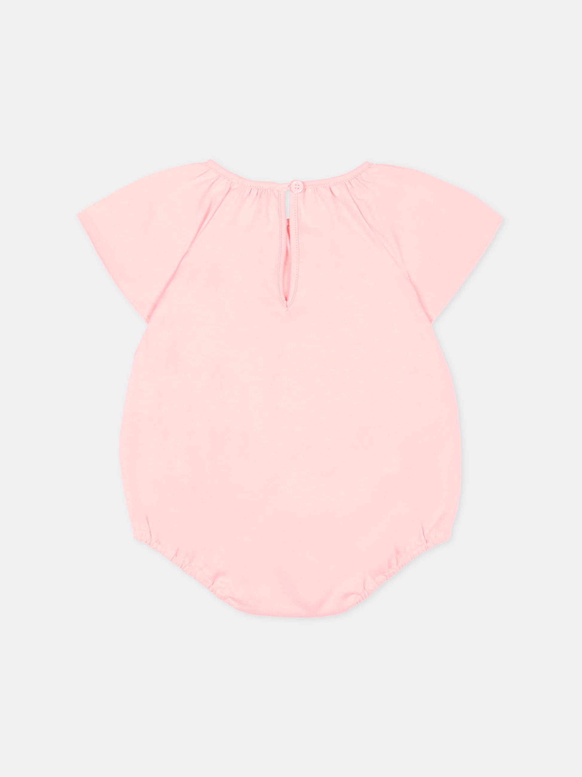 Body rosa con orsetto Burberry per neonata,Burberry Kids,8119304 C4016