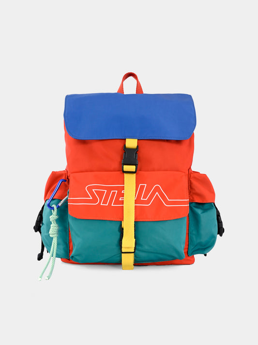 Zaino multicolor per bambino con logo,Stella Mccartney Kids,TW0P48 Z0537 999