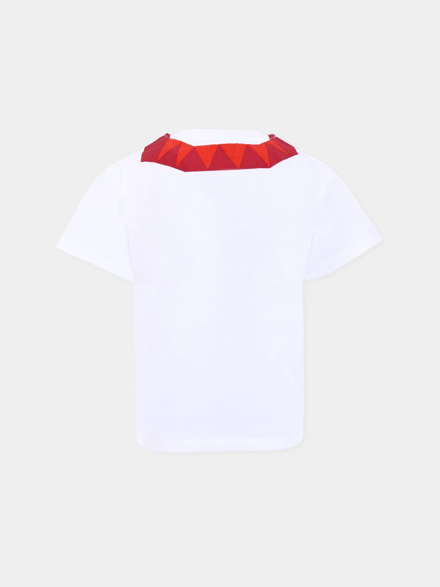 T-shirt bianca per bambino con stampa serpente,Stella Mccartney Kids,TW8R91 Z0434 100