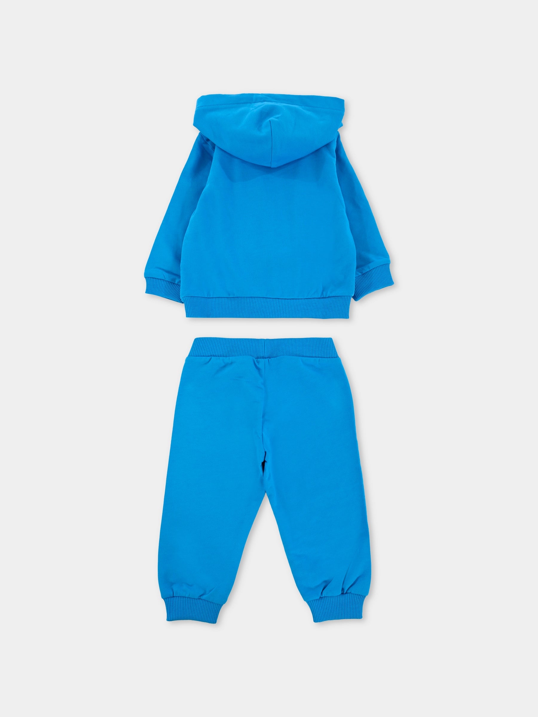 Completo celeste per neonato con Teddy Bear,Moschino Kids,MMK04R LCA19 41047