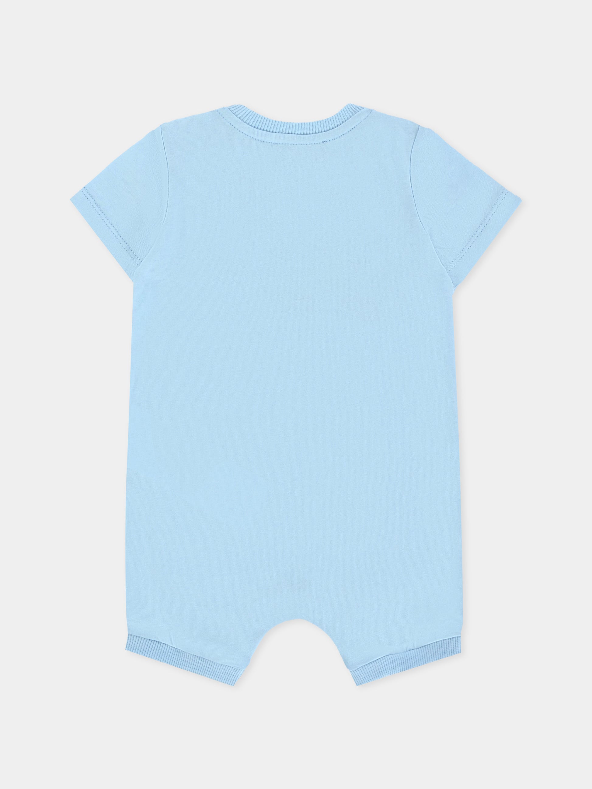 Pagliaccetto celeste per neonato con Teddy Bears,Moschino Kids,MRY022 LAA02 40304