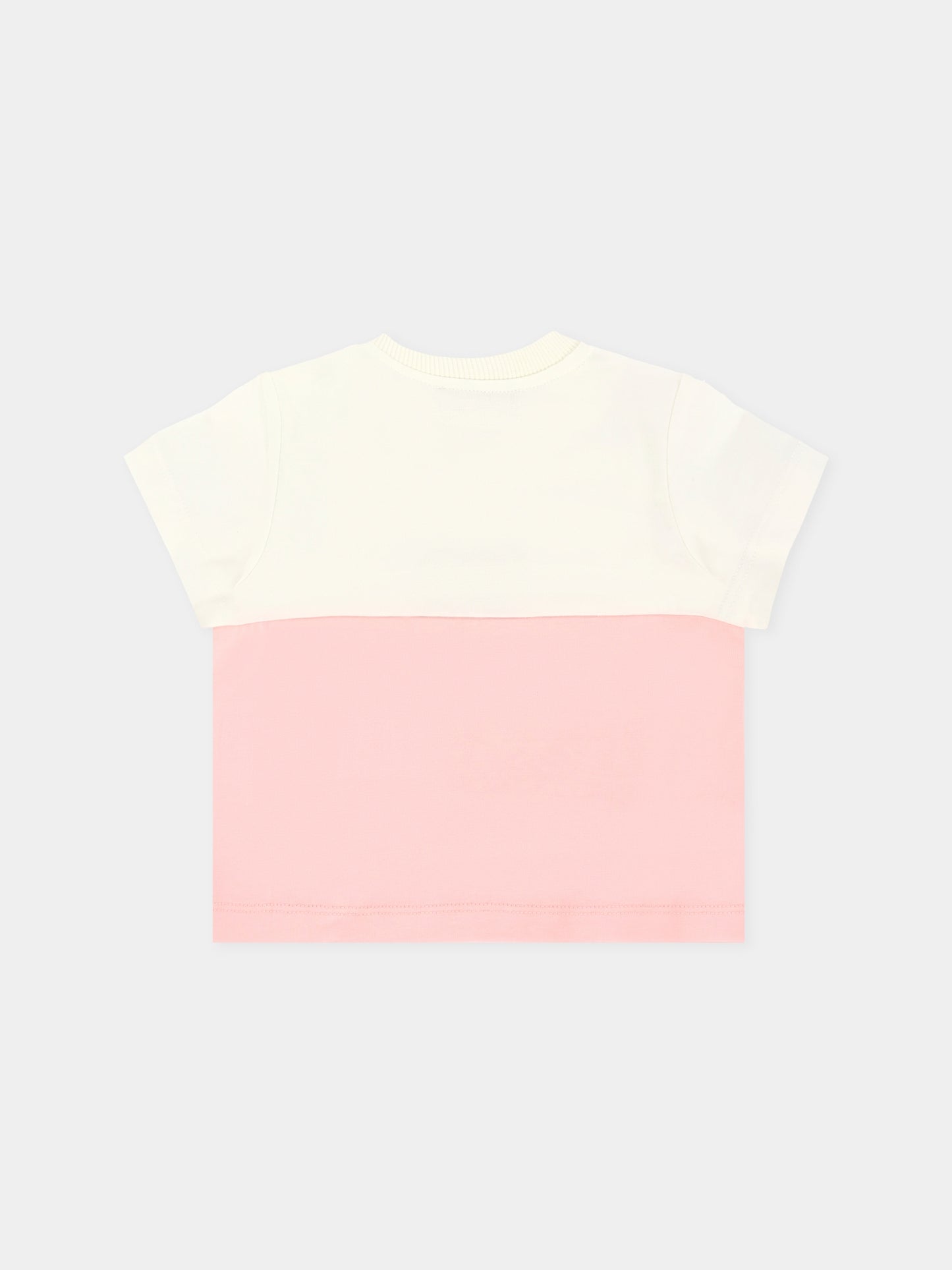 T-shirt rosa per neonata con Teddy Bear,Moschino Kids,MUY082 LAA27 50209