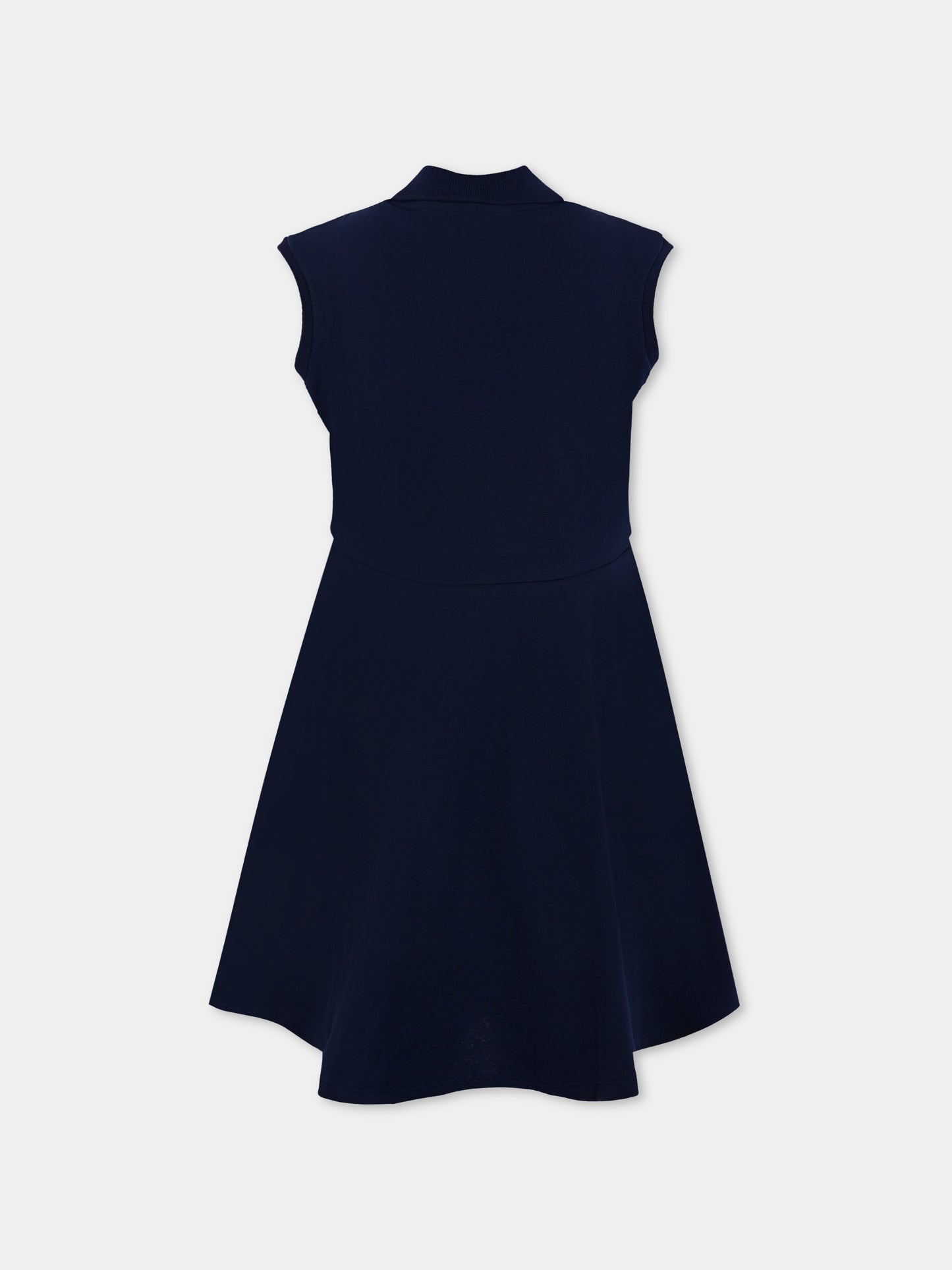 Vestito blu per bambina con coccodrillo,Lacoste,EJ5297 166