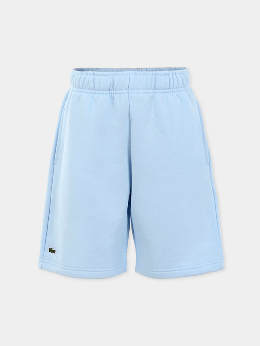 Shorts celesti per bambini con coccodrillo,Lacoste,GJ9733 T01