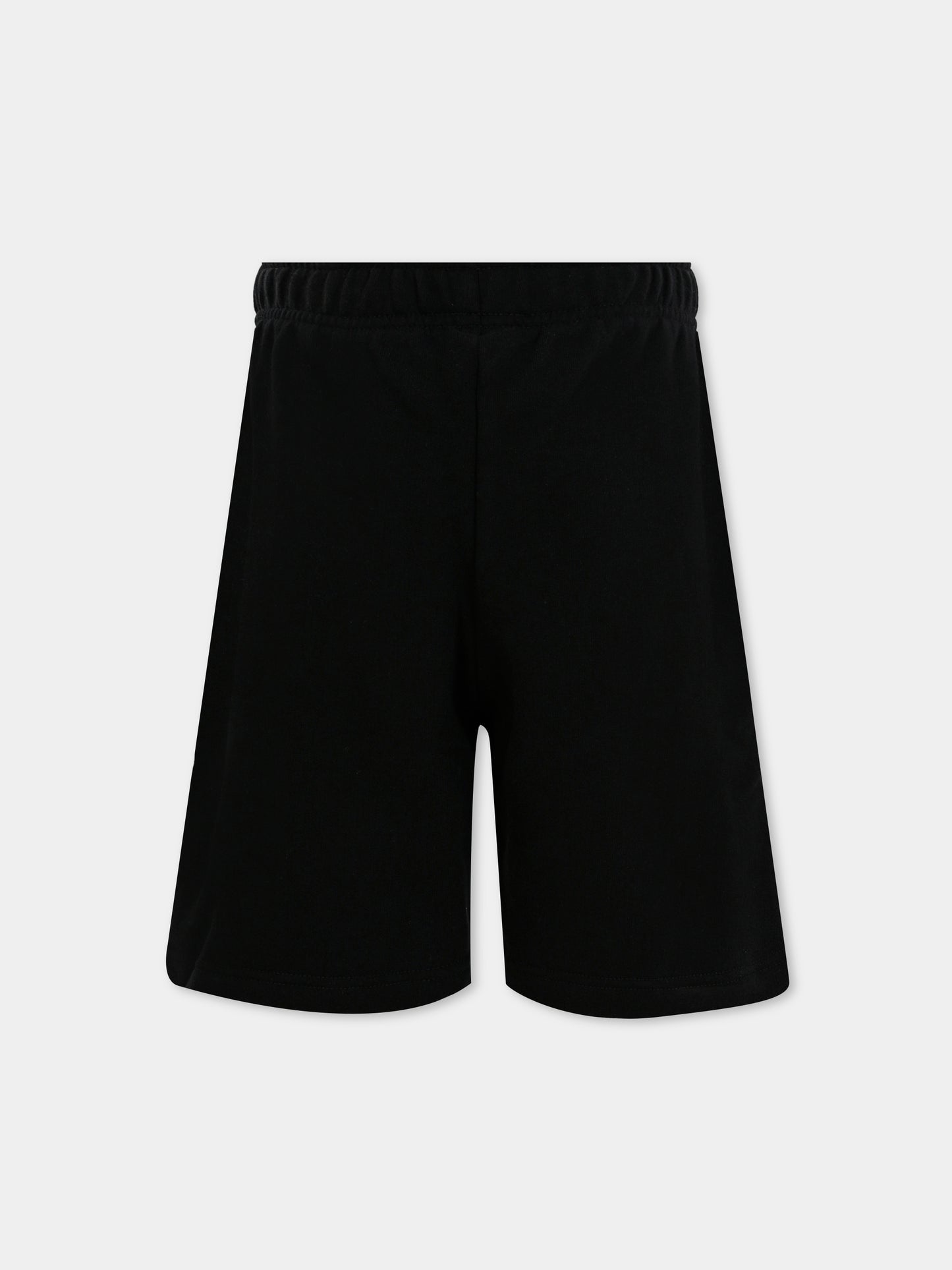 Shorts neri per bambini con coccodrillo,Lacoste,GJ9733 031