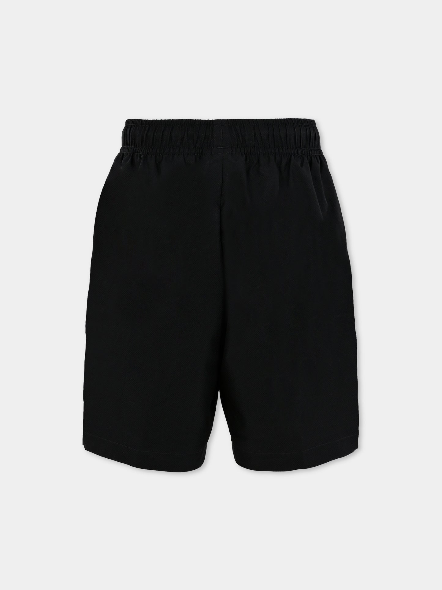 Shorts neri per bambino con coccodrillo,Lacoste,GJ9820 031