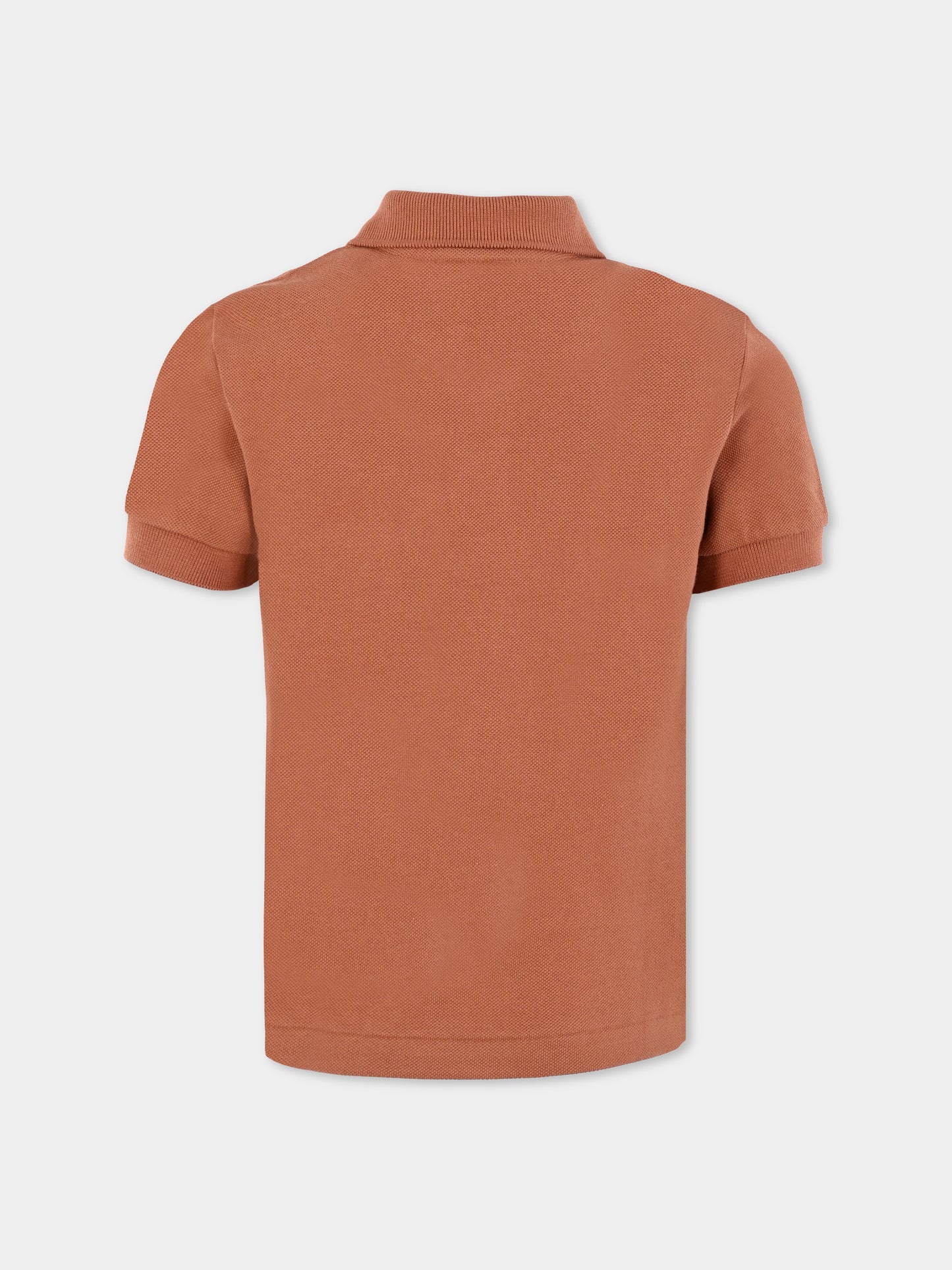 Polo marrone per bambino con coccodrillo,Lacoste,PJ2909 I1K