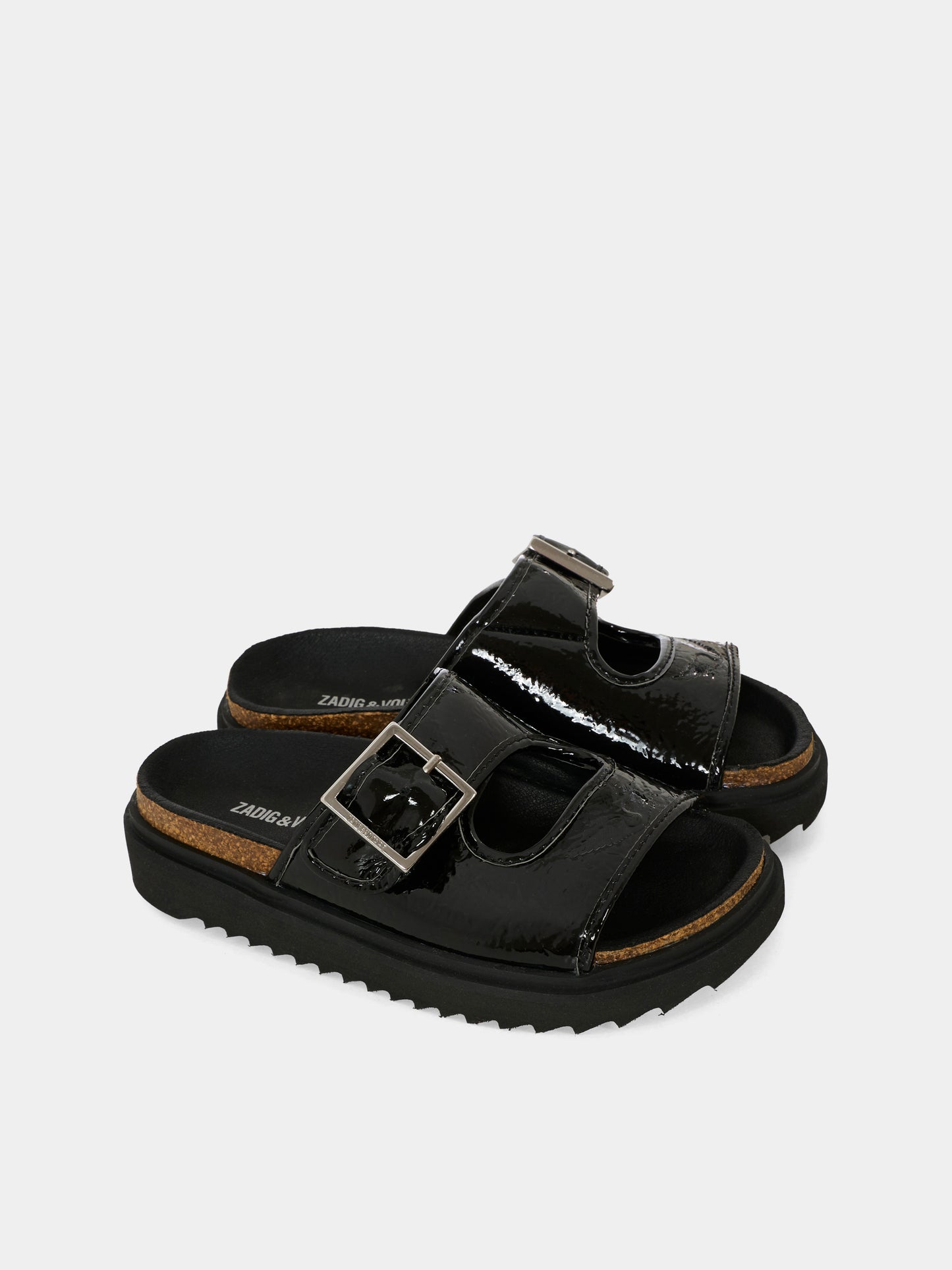 Ciabatte nere per bambina,Zadig & Voltaire Kids,X60282 09B