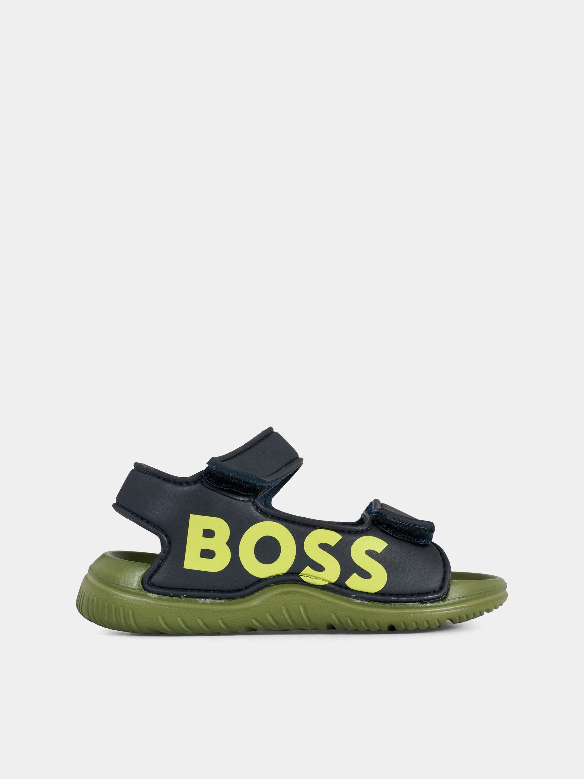 Sandali blu per neonato e bambino con logo,Boss,J52158 849