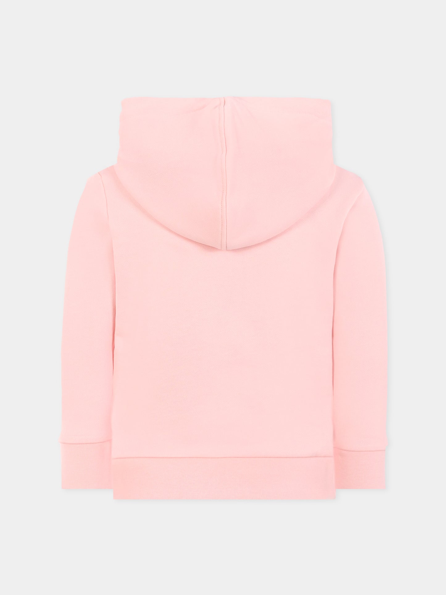 Felpa rosa per bambina con coccodrillo e logo,Lacoste,SJ3004 T03