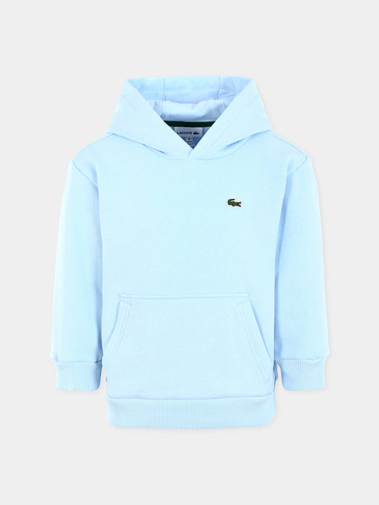 Felpa celeste per bambino con coccodrillo,Lacoste,SJ5292 T01