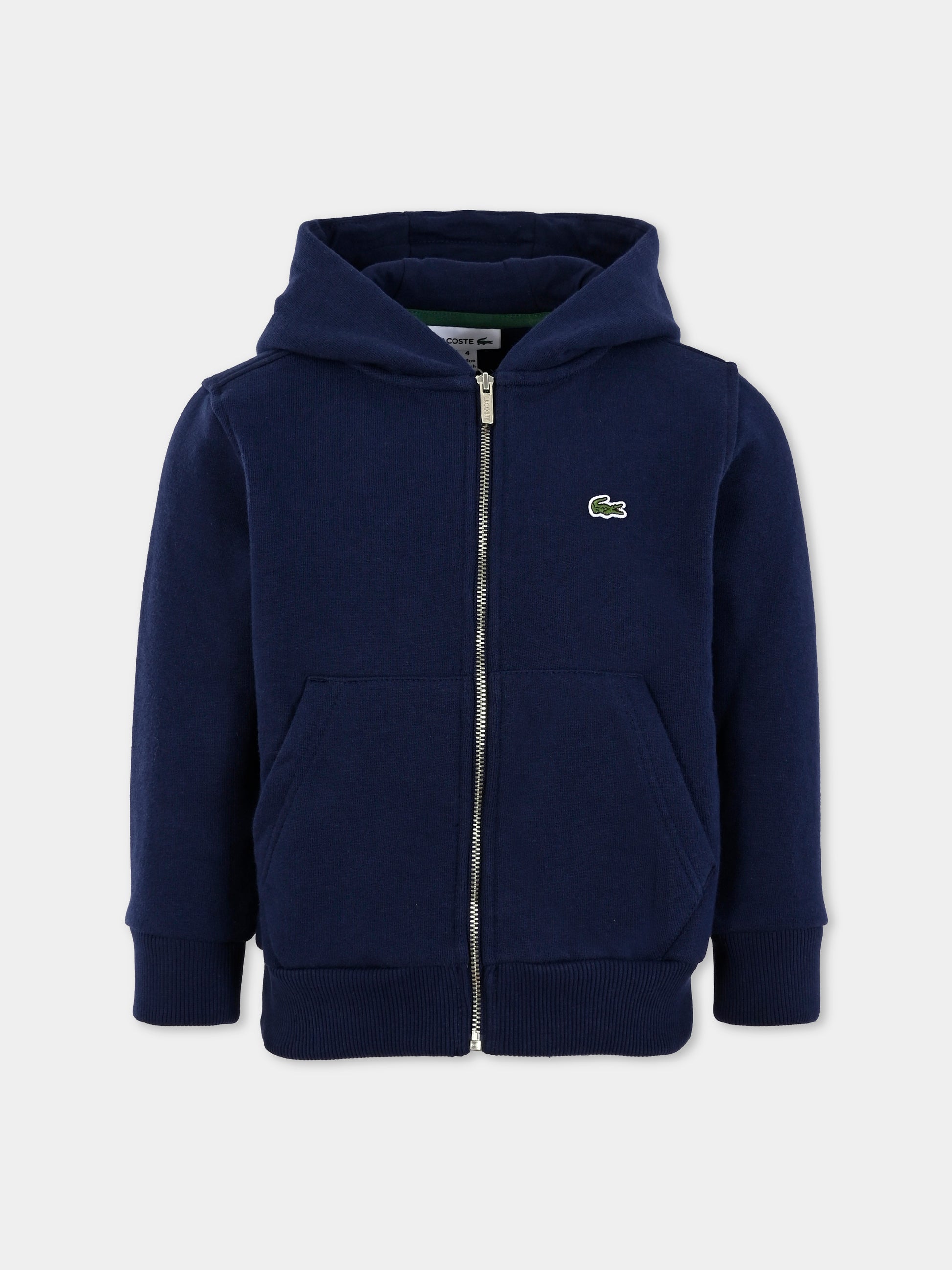 Felpa blu per bambini con coccodrillo,Lacoste,SJ9723 166