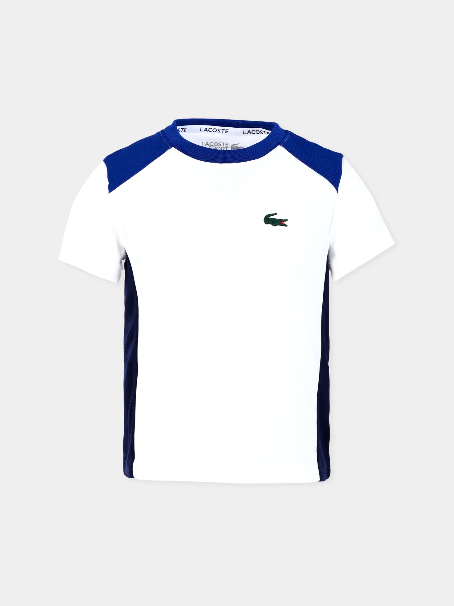 T-shirt bianca per bambino con coccodrillo,Lacoste,TJ8499 9AG