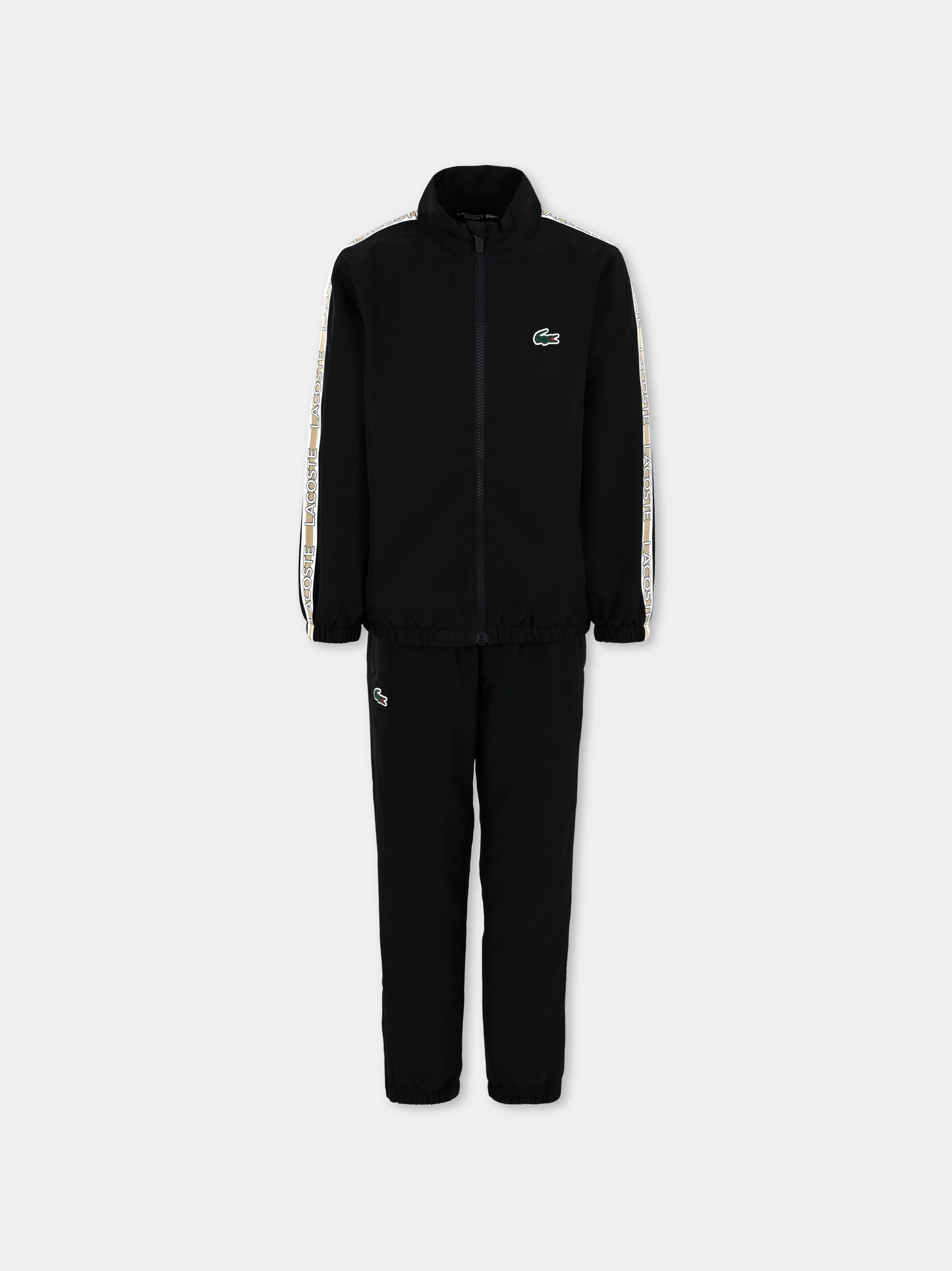 Completo nero per bambini con coccodrillo,Lacoste,WJ8484 964